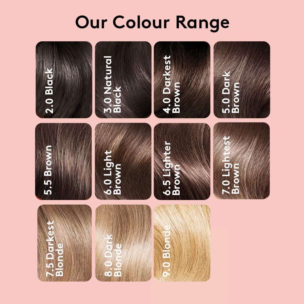 Josh Wood Permanent Colour 5.0 (Dark Brown) Celebrity-approved ammonia-free - Leaves hair super shiny and hydrated with 100% grey coverage - Natural-looking and Vegan