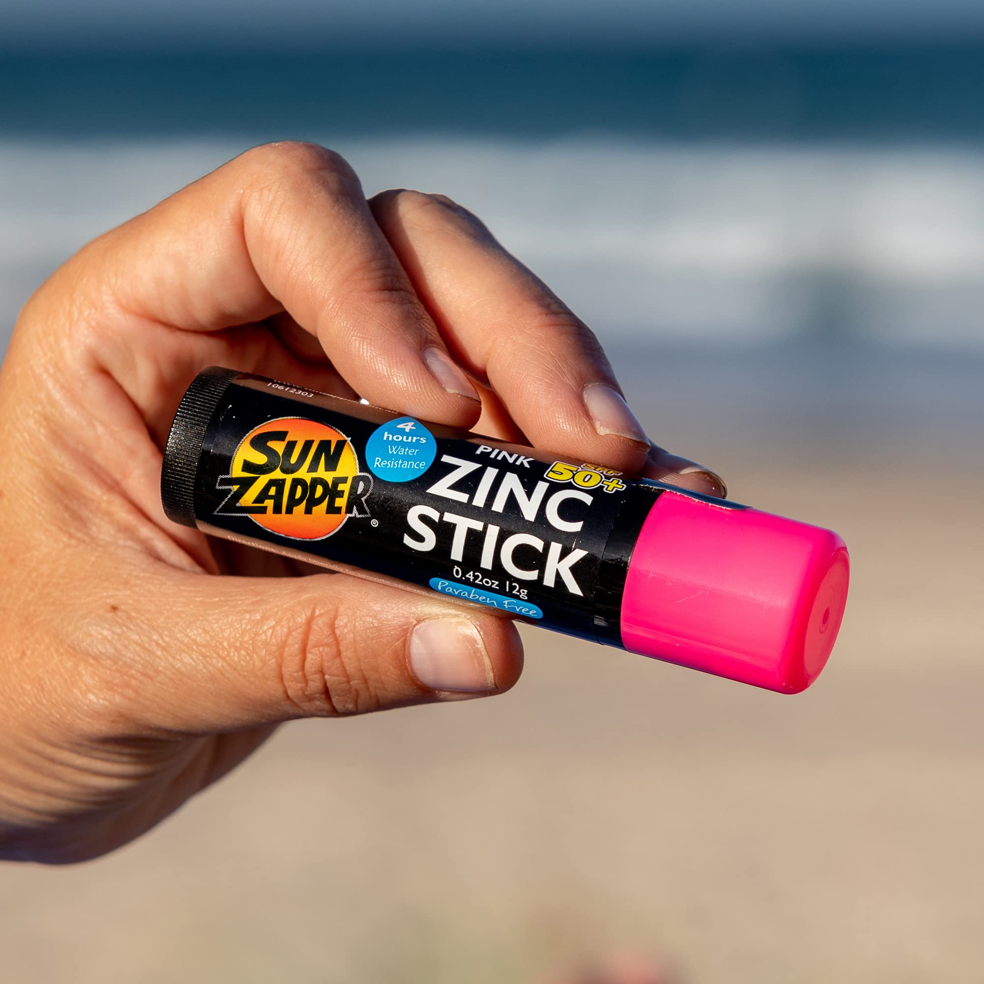 Sun Zapper Zinc Stick - Pink, Blue, Green, Yellow Face Sunblock Rainbow 4-Pack SPF50+ Coloured Zinc Sunscreen Sticks Made in Australia