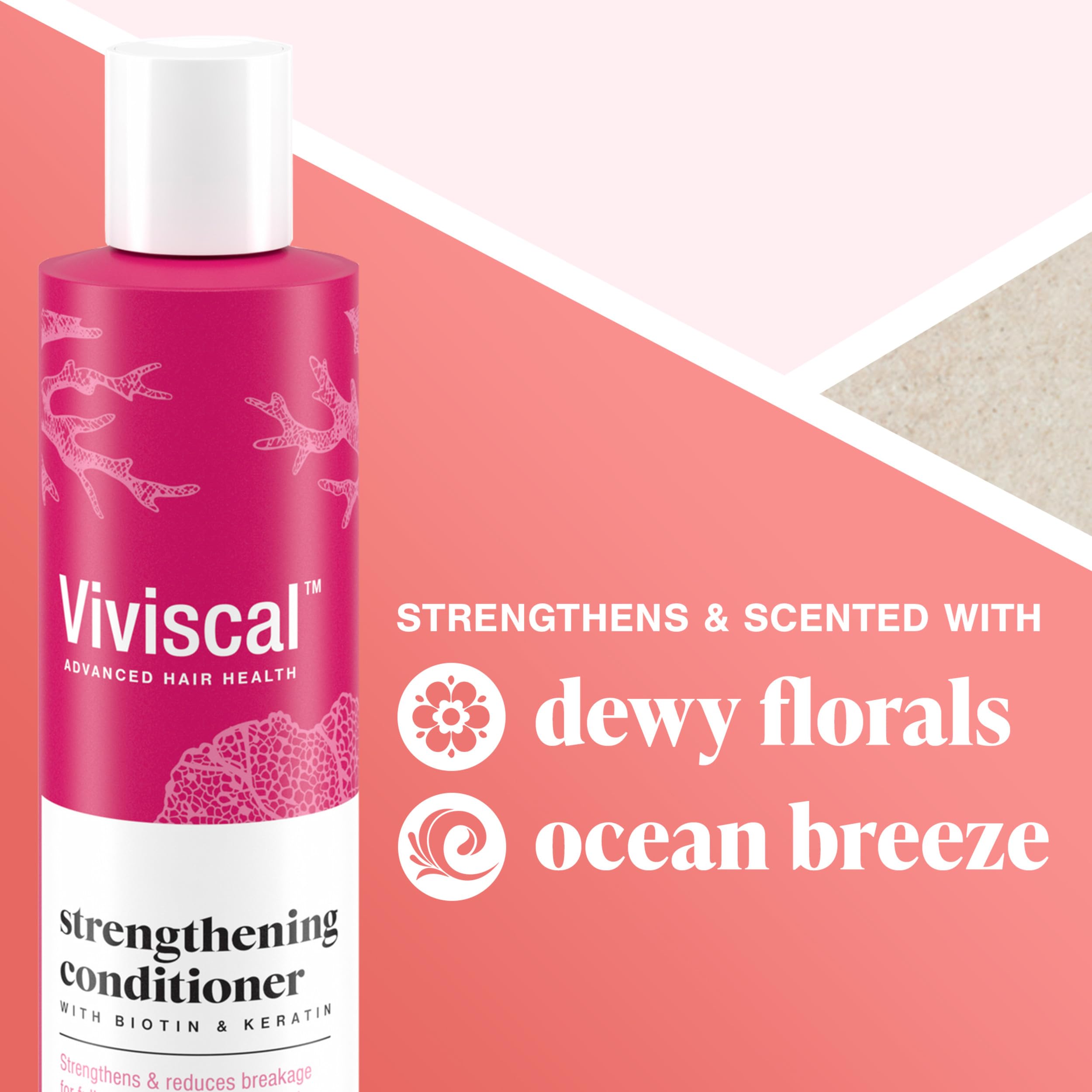 Viviscal Hair Strengthening Conditioner – Strengthens and Reduces Breakage for Fuller, Healthier Hair – With Biotin, Keratin and Marine Extracts – 250ml (8.45 Fl Oz)