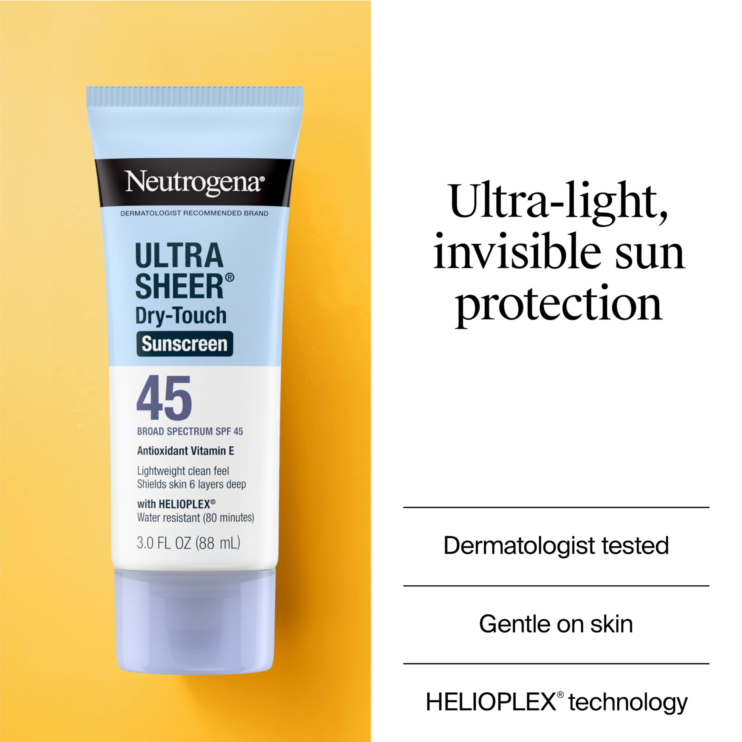 Neutrogena Ultra Sheer Sunscreen SPF 45 Twin Pack, 6 oz. by Neutrogena