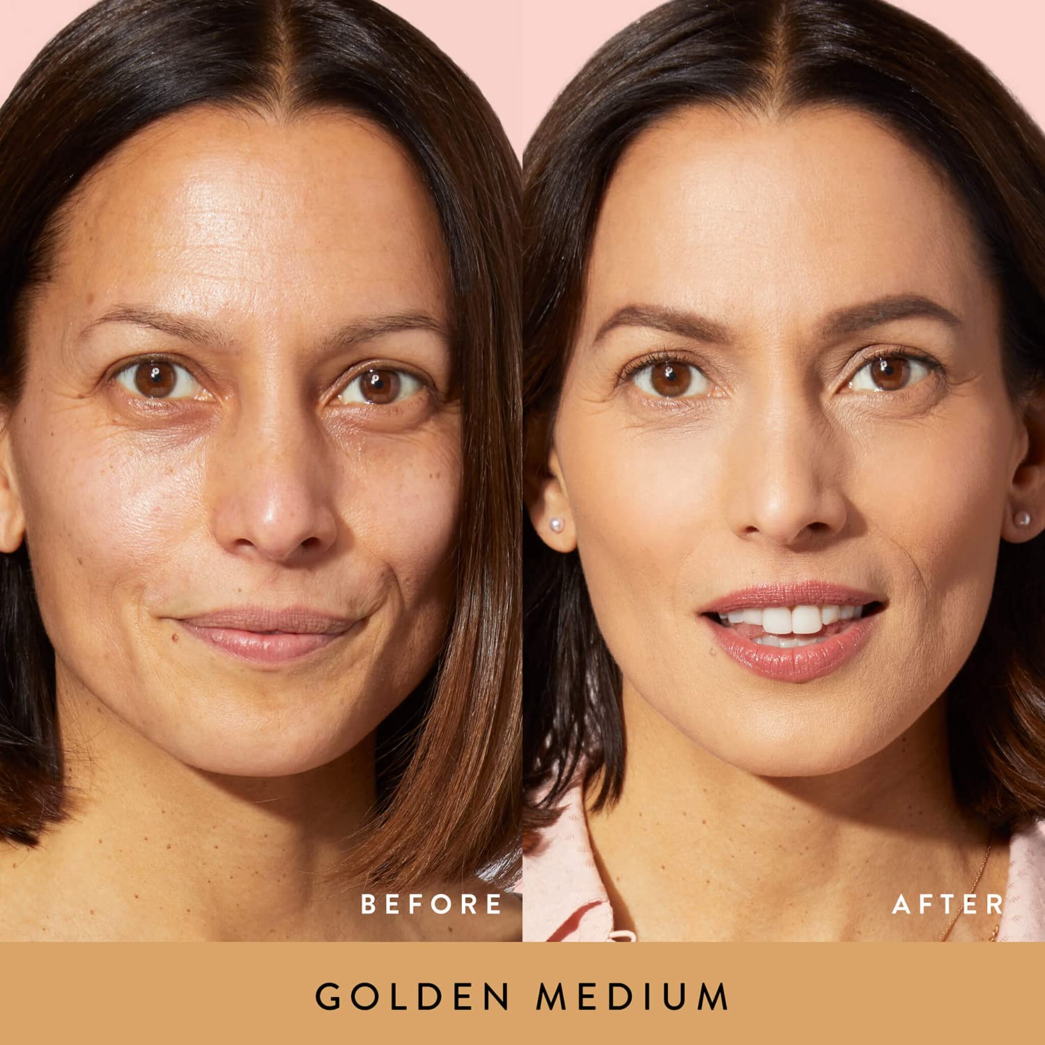 LAURA GELLER Baked Balance-n-Glow Illuminating Powder Foundation (Golden Medium) Buildable Sheer to Light Coverage with Satin Finish