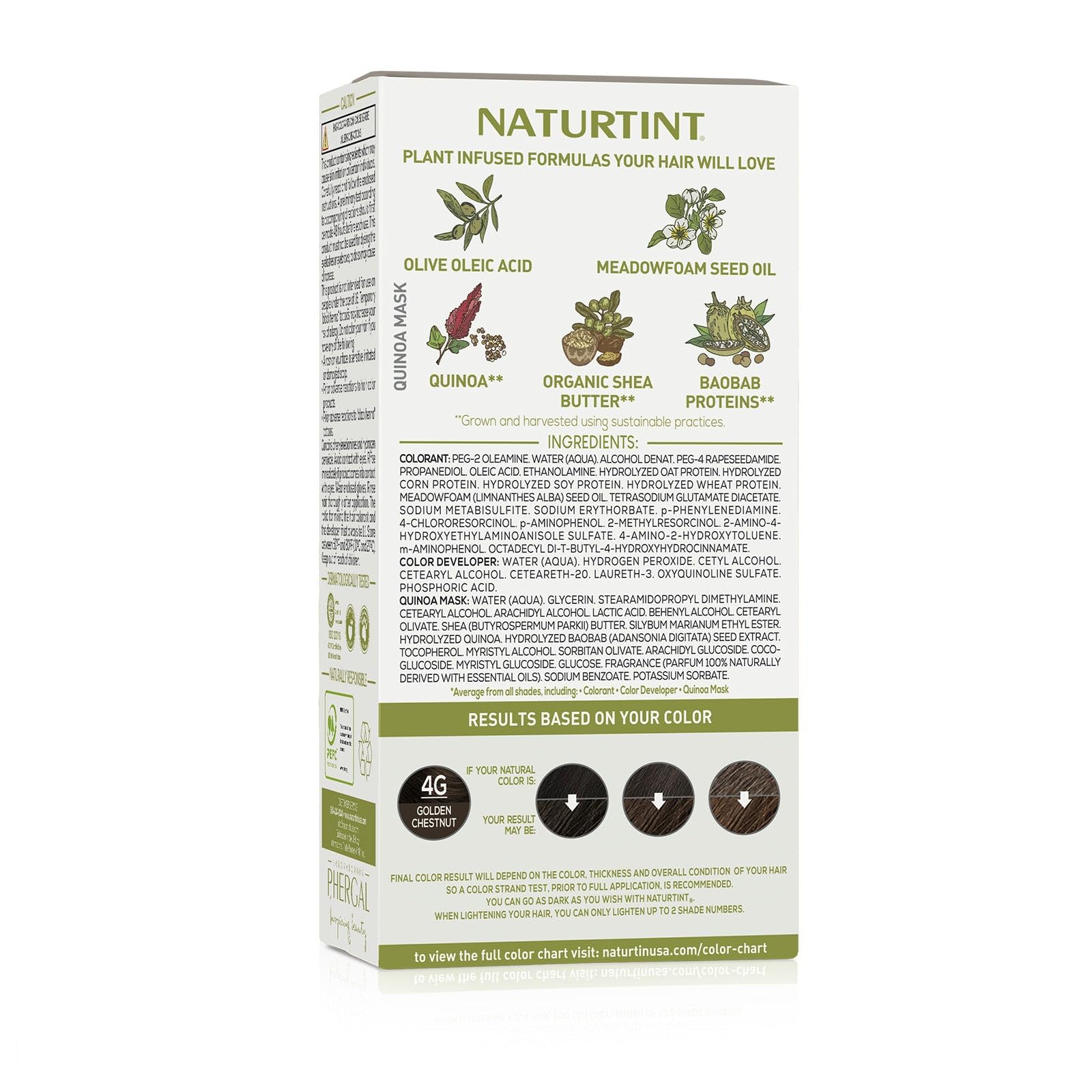 Naturtint 4G Golden Chestnut Permanent Hair Color (Pack of 1), Ammonia Free, Vegan, Cruelty Free, up to 100% Gray Coverage, Long Lasting Results (Packaging may vary)