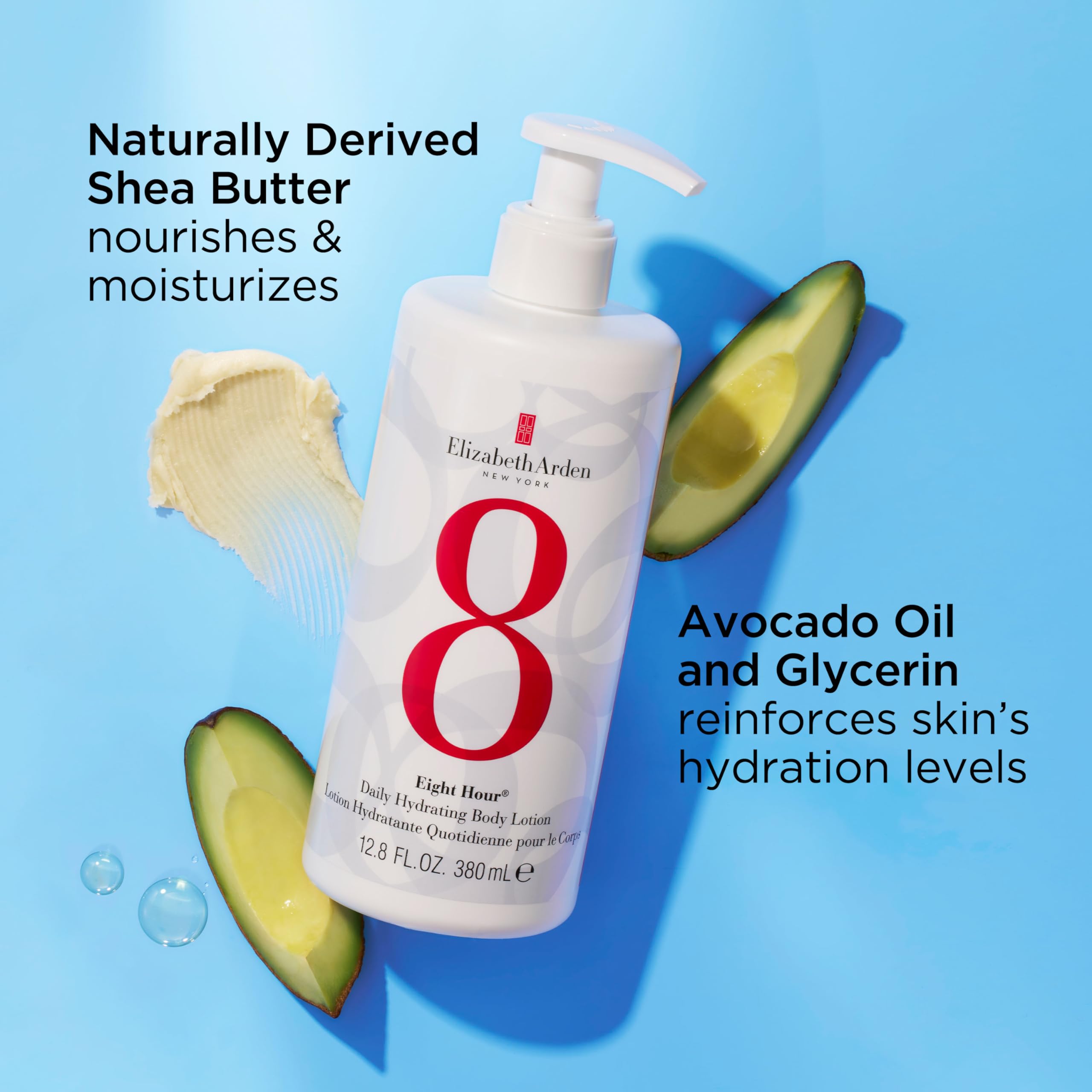 Elizabeth Arden Eight Hour Daily Hydrating Body Lotion, Lightweight Moisturizer for Soft & Smooth Skin, 12.85 Fl Oz