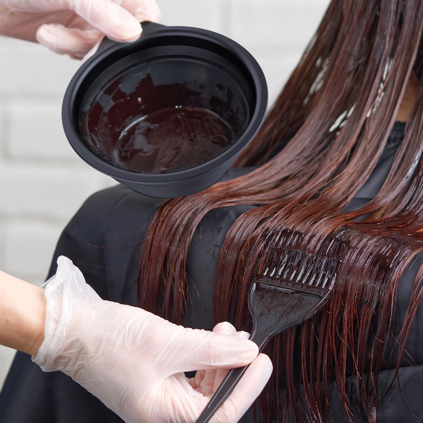 Hair Coloring Dyeing Kit, Gezimetie Hair Dyeing Tool Set, Brush Double-sided Coloring Comb and Bowl Set Kit DIY Salon