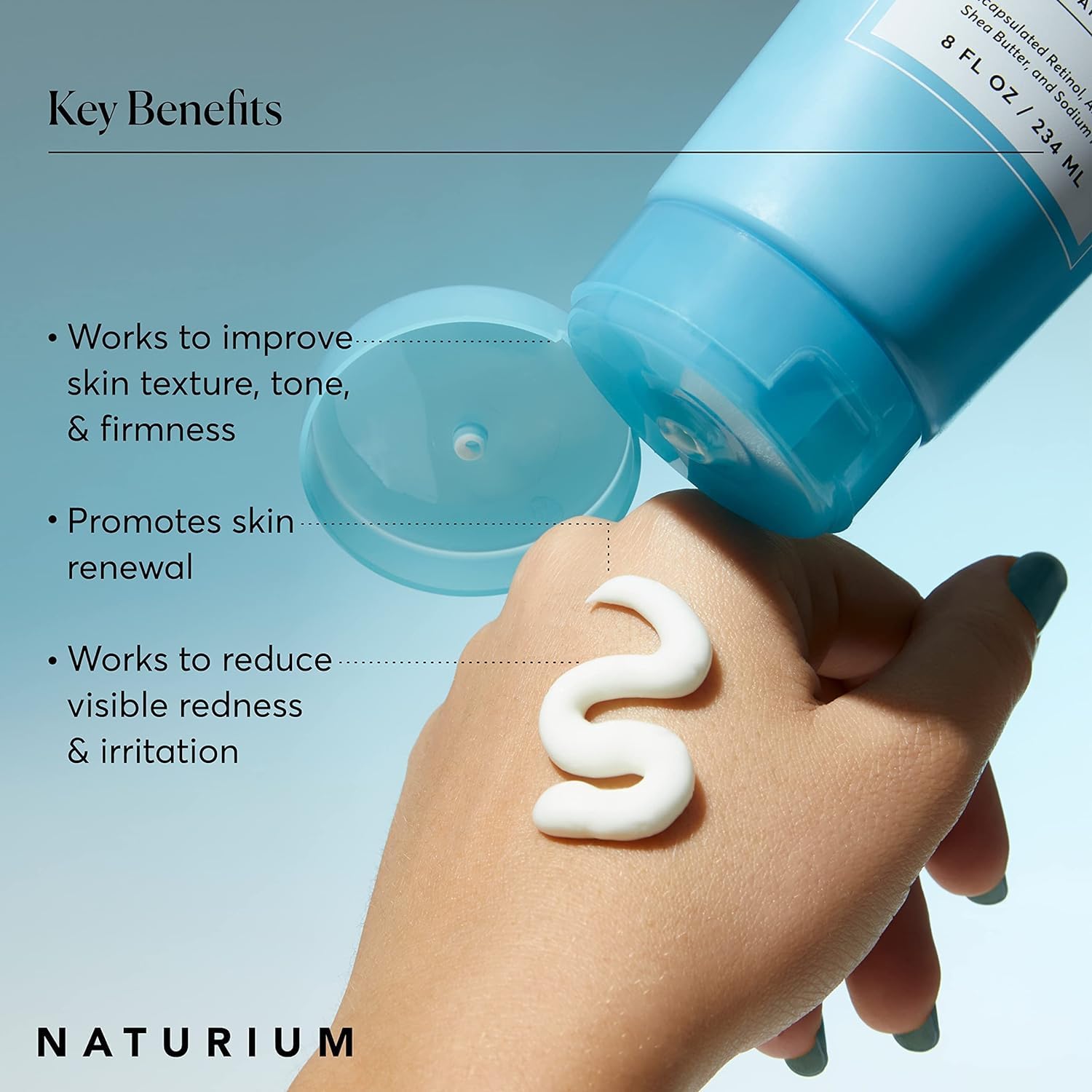 Naturium Skin-Renewing Retinol Body Lotion, Advanced Firming Anti-Ageing Skin Care, with Encapsulated Retinol & Shea Butter | 8 FL OZ / 234 ML