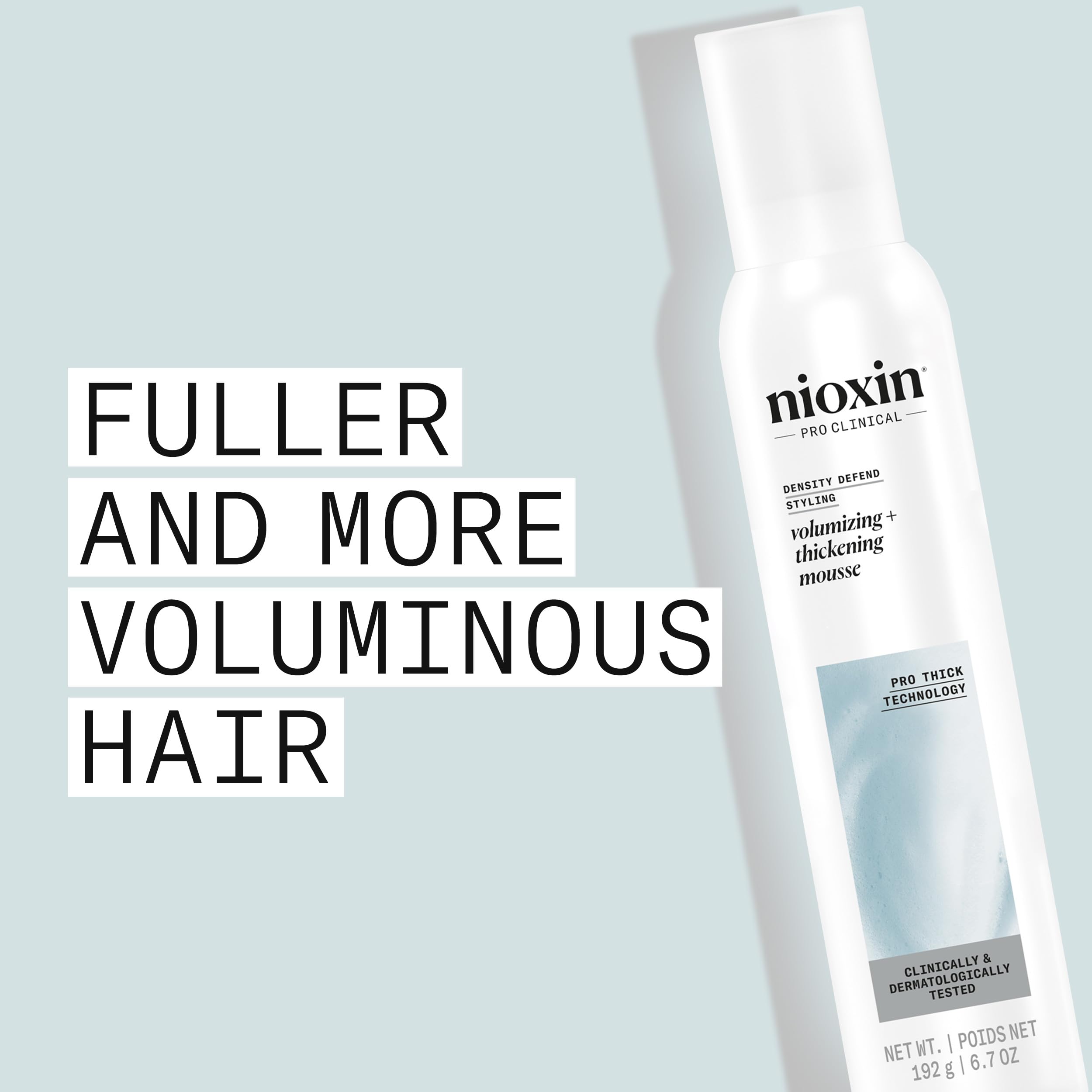 Nioxin Density Defend Volumising + Thickening Hair Mousse - Volumising Hair Mousse For Fine and Thinning Hair, 200ml