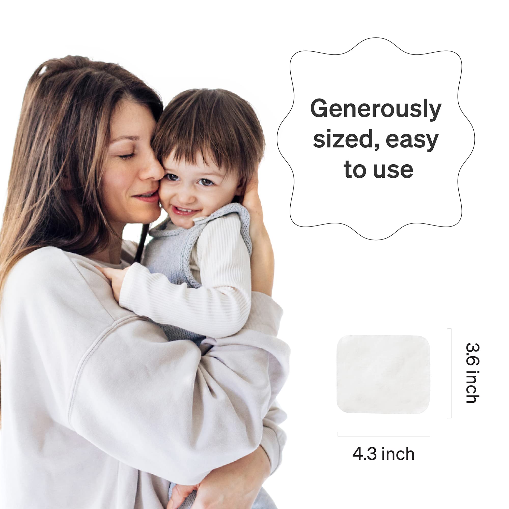 Large Baby Cotton Pads by LoveNoobs, 360 Count, GOTS Certified 100% Organic Large Cotton Wool Pads for Babies, Ultra Soft for Sensitive Skin, Lint-Free, Premium Jumbo Size
