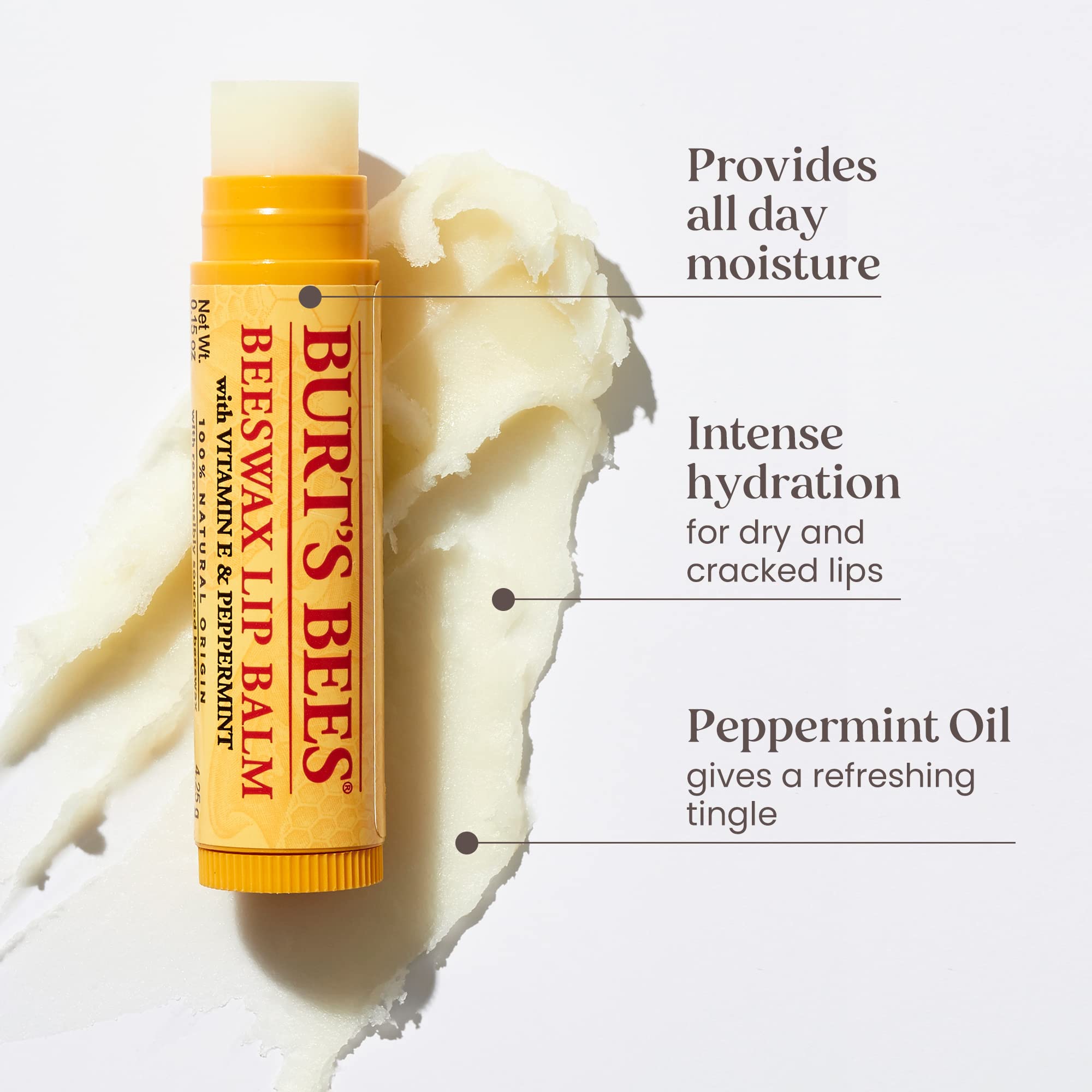 Burt's Bees Lip Balm Gift Set, Beeswax Lip Balm, Pomegranate Lip Balm, Hibiscus Tinted Lip Balm, Balm Jar, 3x4.25g