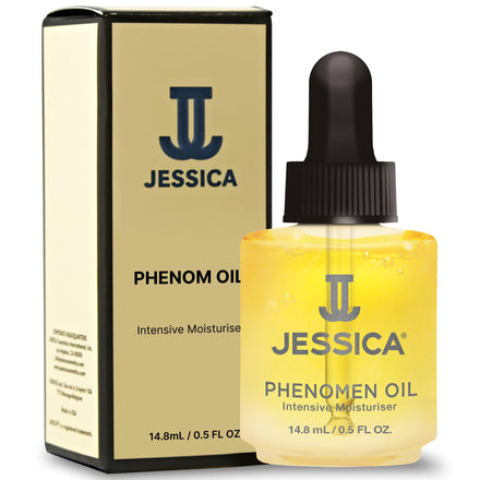 JESSICA Phenomen Cuticle Oil for Nails, Intensive Moisturiser, Natural Jojoba, Almond and Rice Oils, Heals, Rehydrates, 14.8ml