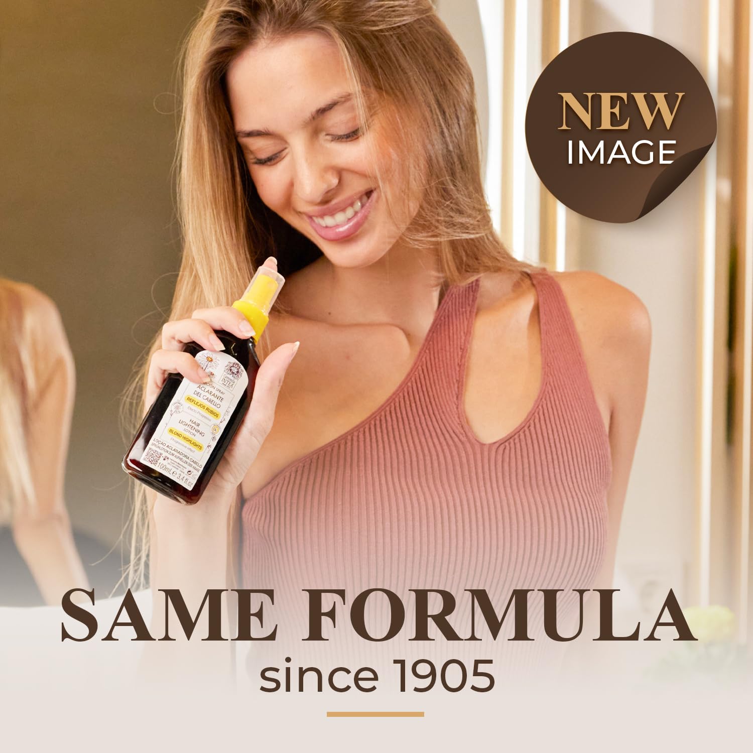 Camomile Intea Natural Blonde Highlights Hair Lightening Spray 100 ml - Go Blonder Without Hair Dye - Hair Lightener Suitable for Brunettes or Blondes