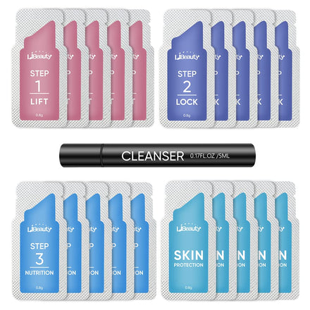 Libeauty Lash Lift and Brow Lamination, Lash Perm Kit, Eyebrow Lamination Kit, Lash Lift Kit, Long Lasting Salon Results, Lifting & Curling for Eyelashes(Just with Lotion)