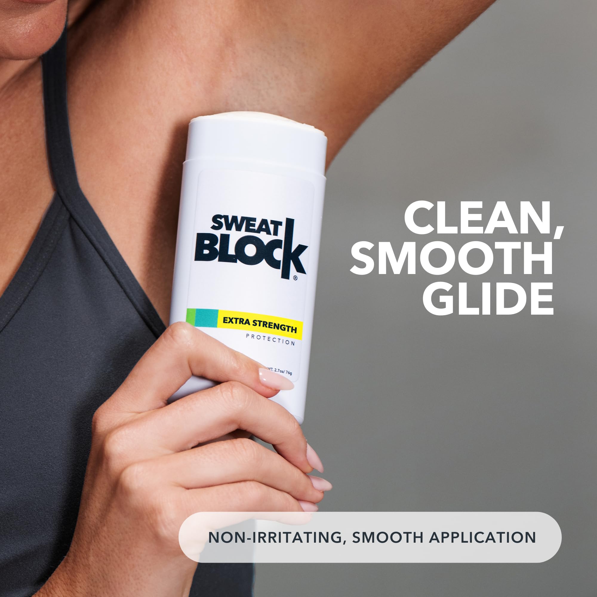 SweatBlock Deodorant Antiperspirant for Women & Men - 24-Hour High Degree Sweat & Odor Protection - Non-Irritating Smooth Glide - Coastal Fresh Scent (2 Pack)