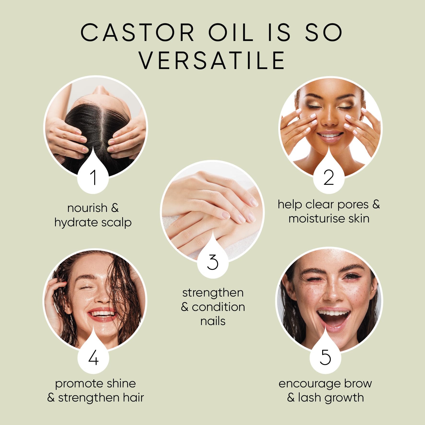 Pure World Natural Organic Castor Oil 1000ml Premium Quality Cold & Fresh Press Glass Bottle Hexane Free for Hair, Skin - Ideal for Moisturizing, Conditioning, and Eyelashes & Eyebrows- Food Grade