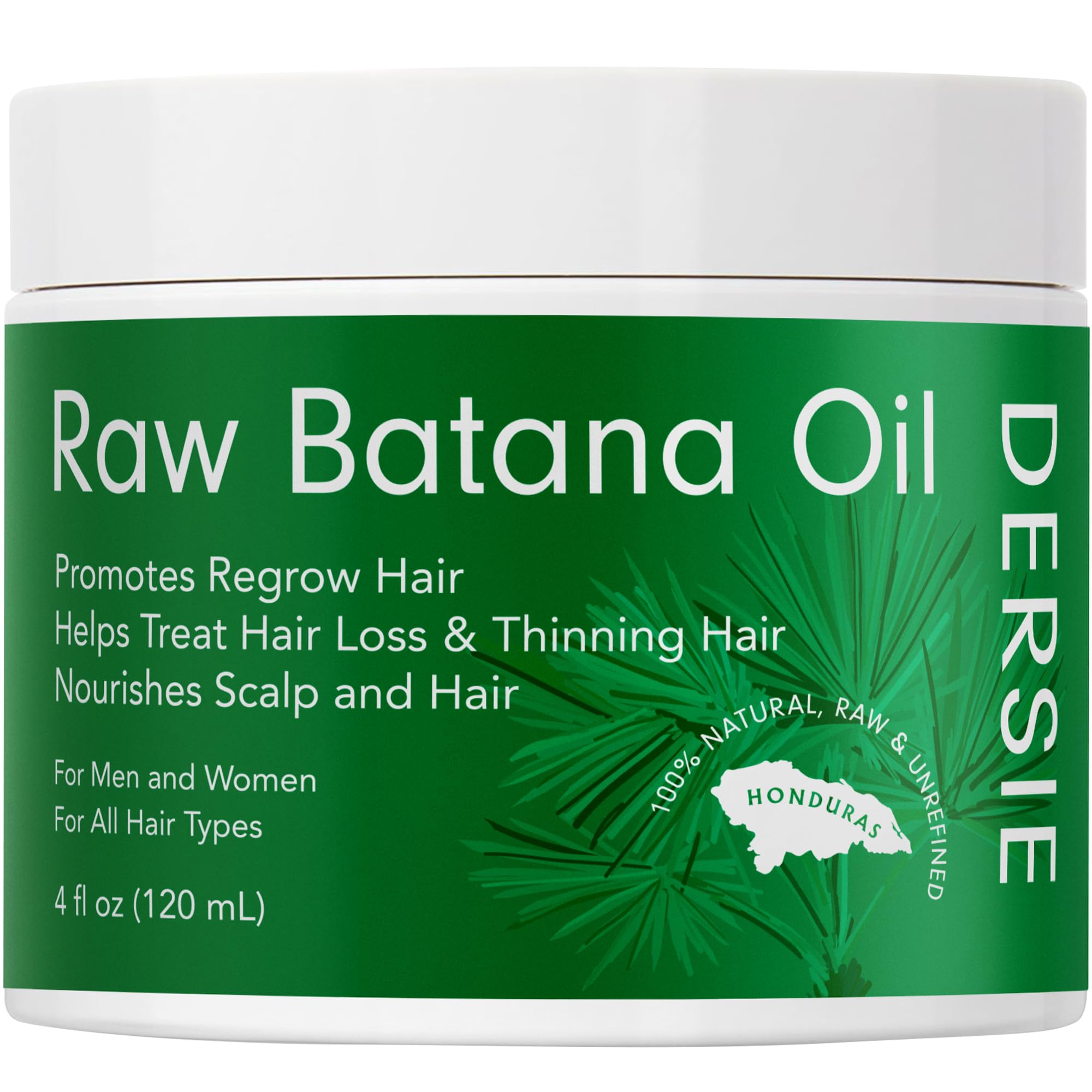 Batana Oil for Hair Growth - Raw, Organic Dr Sebi - 100% Pure & Natural From Honduras - For Thicker & Stronger Hair - 4 FL OZ