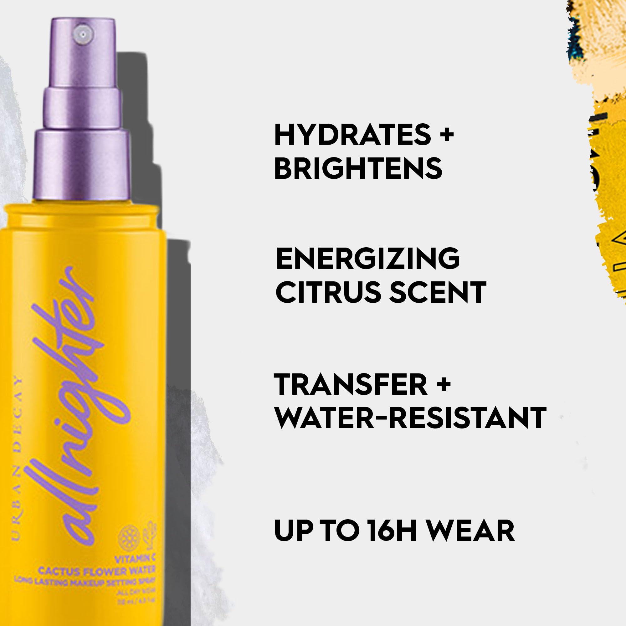 Urban Decay All Nighter Makeup Setting Spray Vitamin C, Long-Lasting Fixing Spray for Face, Up to 16 Hour Wear, Vegan Formula, Travel-Size 30 ml