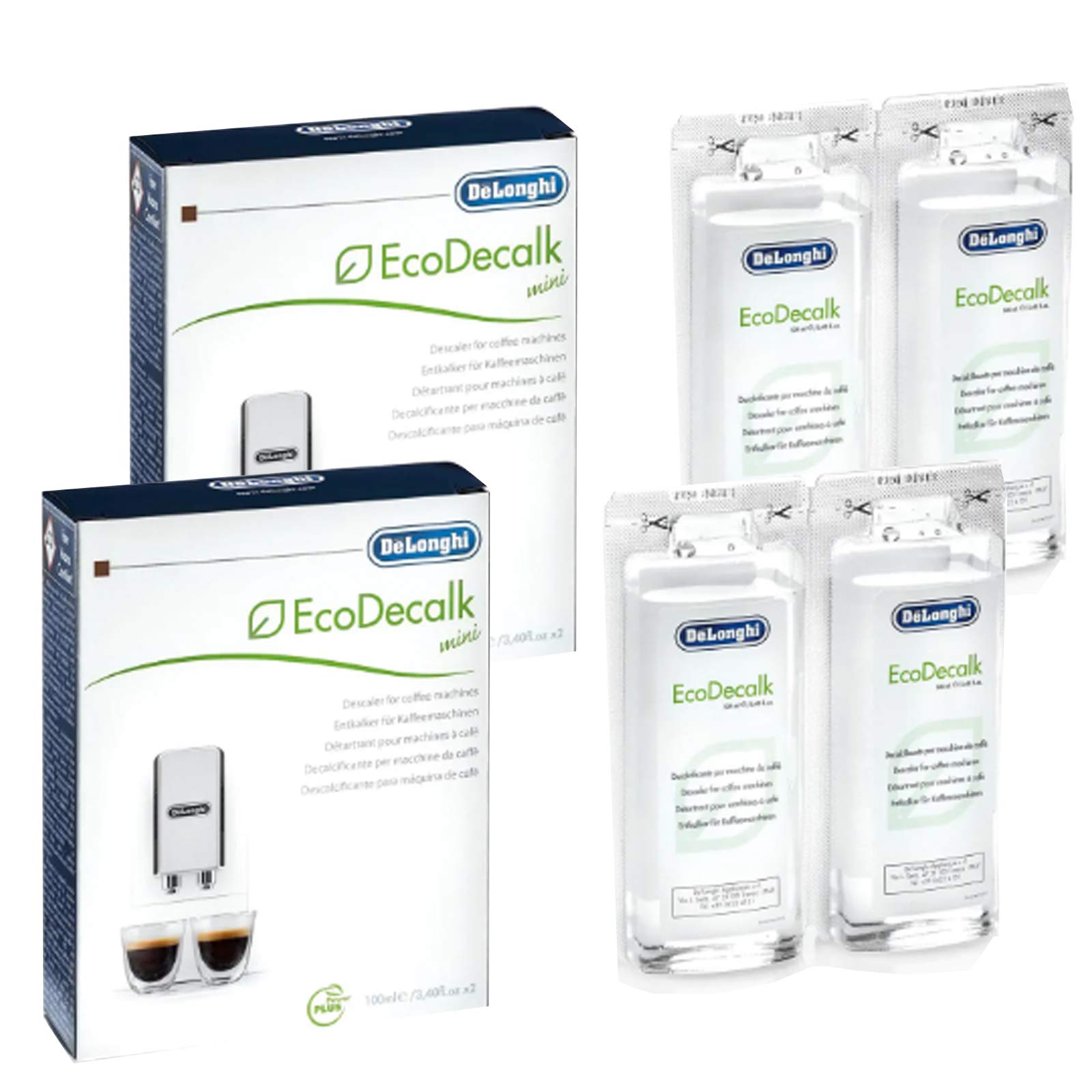 Delonghi, Natural Coffee Machine Descaler Box Of 4