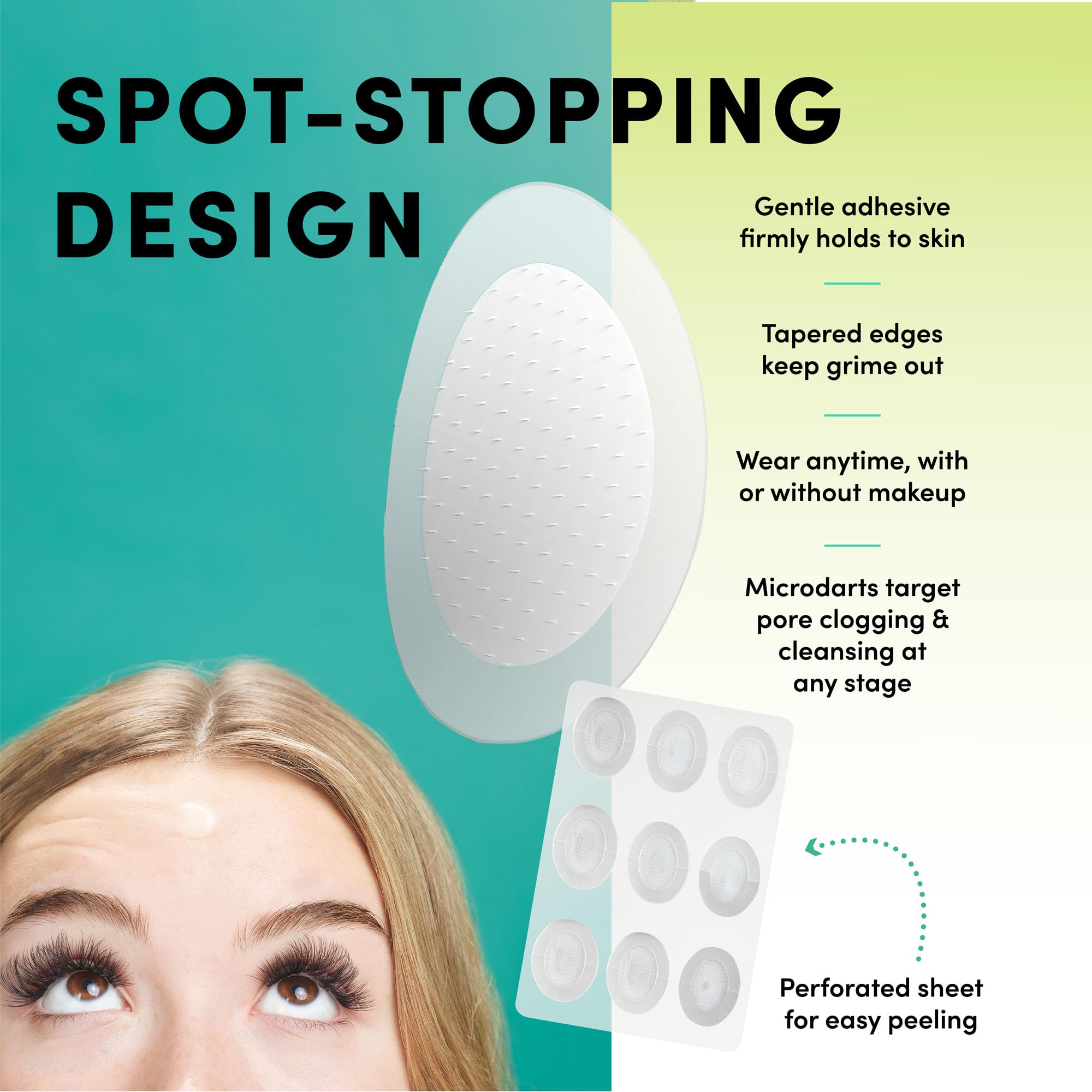 Dots for Spots Pimple Patches with Microdarts - Includes Active Ingredients Niacinamide, Hyaluronic Acid & Salicylic Acid for Maximum Effectiveness - Reduces Redness and Dark Spots (9 count)