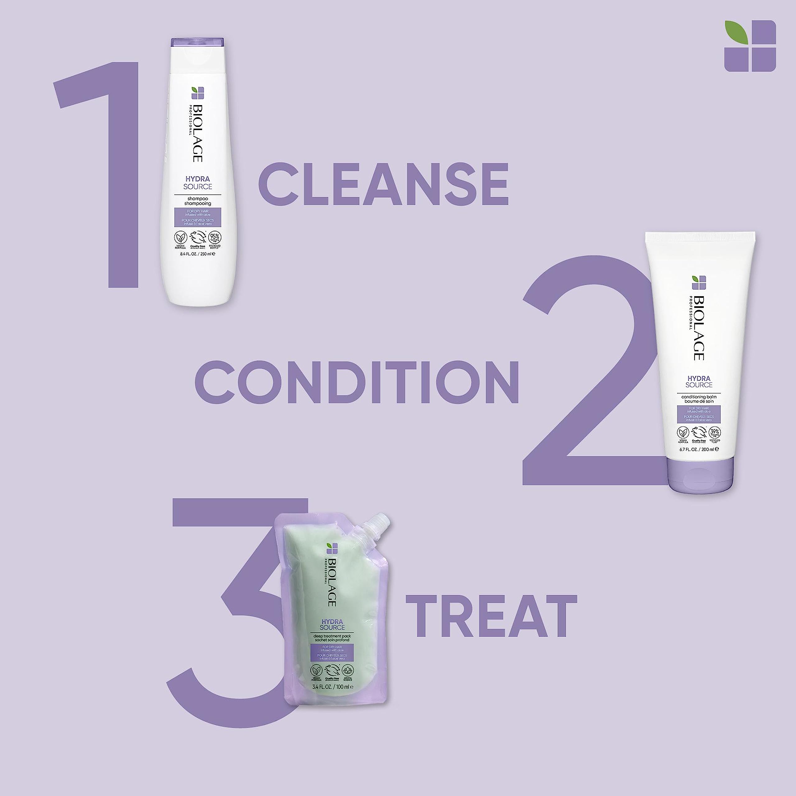 Biolage Dry Hair Shampoo, Hydrating Shampoo, Moisturises and Softens Dry Hair, HydraSource, 250 ml