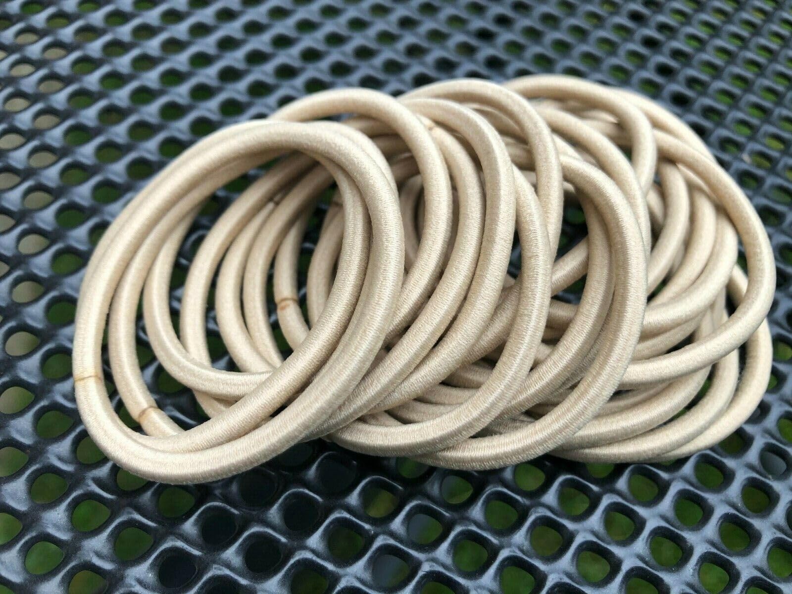 WROLY Hair Bands, Hair Bands For Women, Ponytail Holders, Hair Bobbles Hair Ties 4mm, Hairbands Hair Bands For Girls, Hair Bobbles Elastic Hair Bands, Perfect for Women and Girls (Beige 50-Pcs)