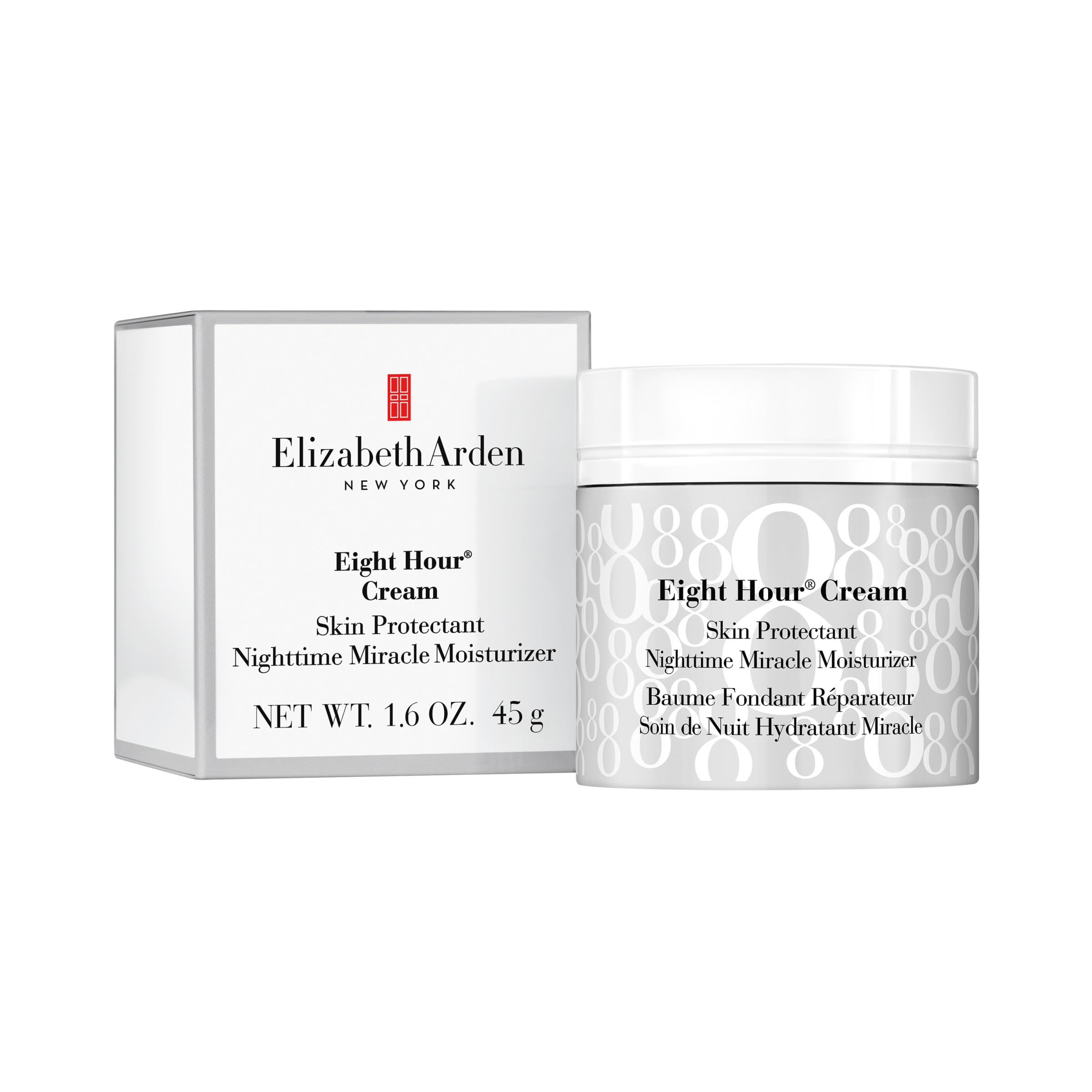 Elizabeth Arden Eight Hour Cream Skin Protectant Nighttime Miracle Moisturizer, 50ml, Enriched with Calming Lavender Scent, Soothes Skin & Senses, Wake Up to Radiant, Nourished Skin, Unisex