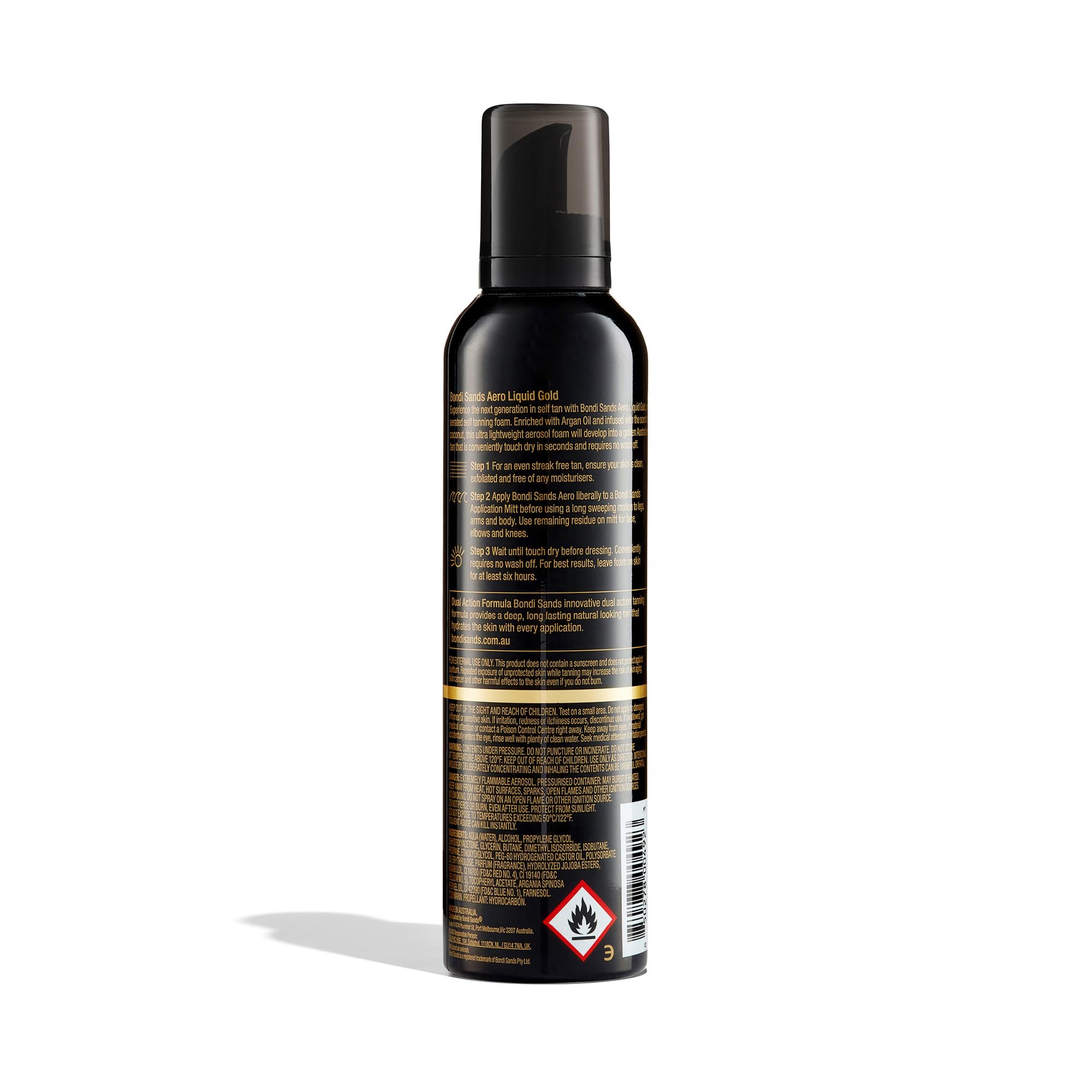 Bondi Sands Aero Liquid Gold Self Tanning Foam | Lightweight + Quick Dry Aerosol Formula Gives Skin a Long-Lasting Golden Tan | 7.61 Oz/225 mL