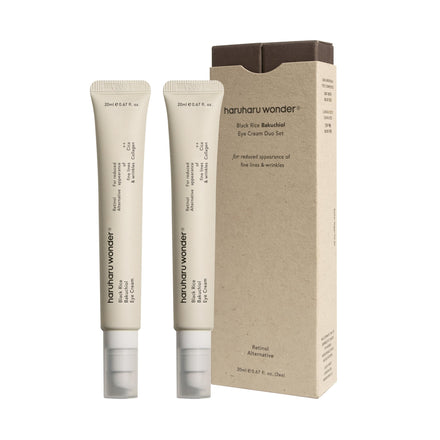 Haruharu Wonder Black Rice Bakuchiol Eye Cream 0.67 fl.oz / 20ml | Natural Retinol Alternative | Cruelty Free (Pack of 2)
