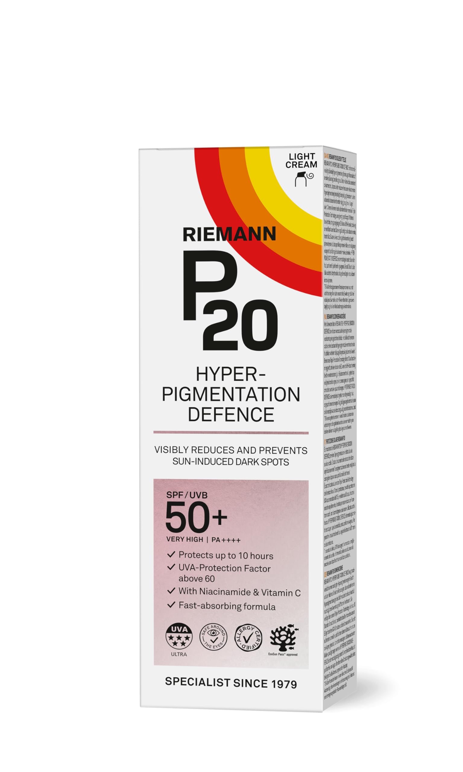 RIEMANN P20 Hyperpigmentation SPF 50+, Face, 50 g