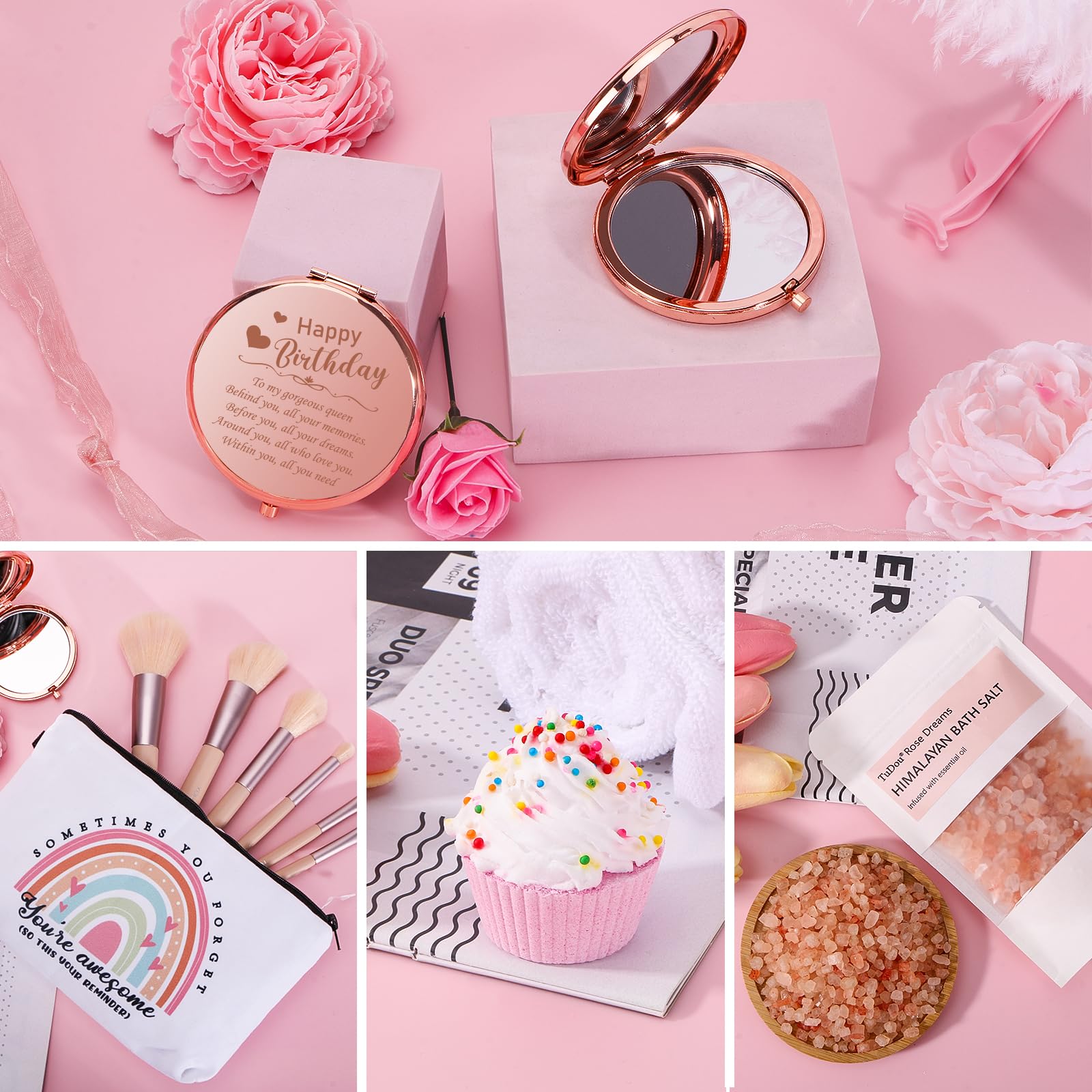 Birthday Pamper Gifts for Women, Happy Birthday Hampers Gift Box for Her, Female Relaxation Self Care Package Birthday Presents for Women Best Friends, Mum, Sister, Auntie, Birthday Basket Gift Ideas
