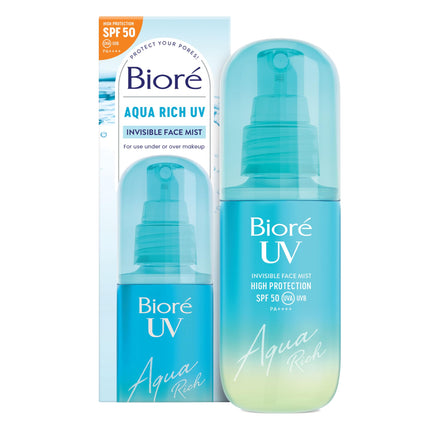 Bioré Aqua Rich UV Invisible Face Mist SPF 50, 60ml