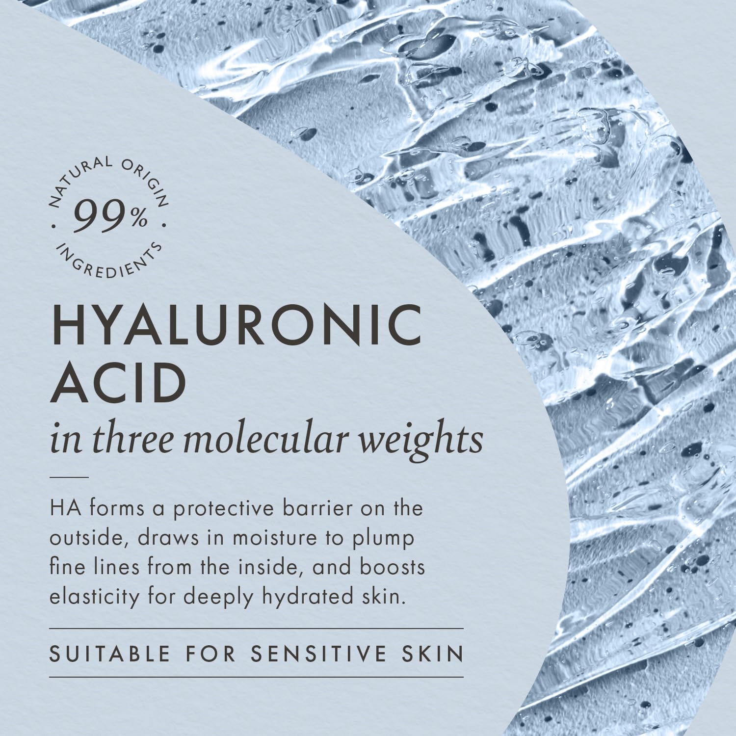 Satin Naturel Hyaluronic Acid Serum for Face 100ml, Face Skincare for a Rejuvenated Skin - Collagen Serum with Organic Aloe Vera for Sensitive Skin - Vegan Skin Care