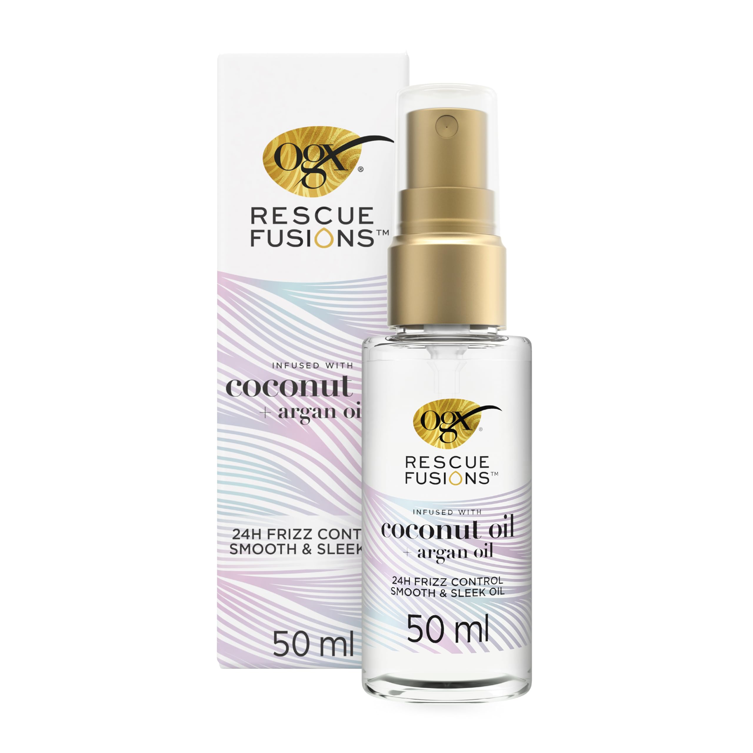 OGX Rescue Fusions 24H Frizz Control Smooth and Sleek Oil, 50 ml