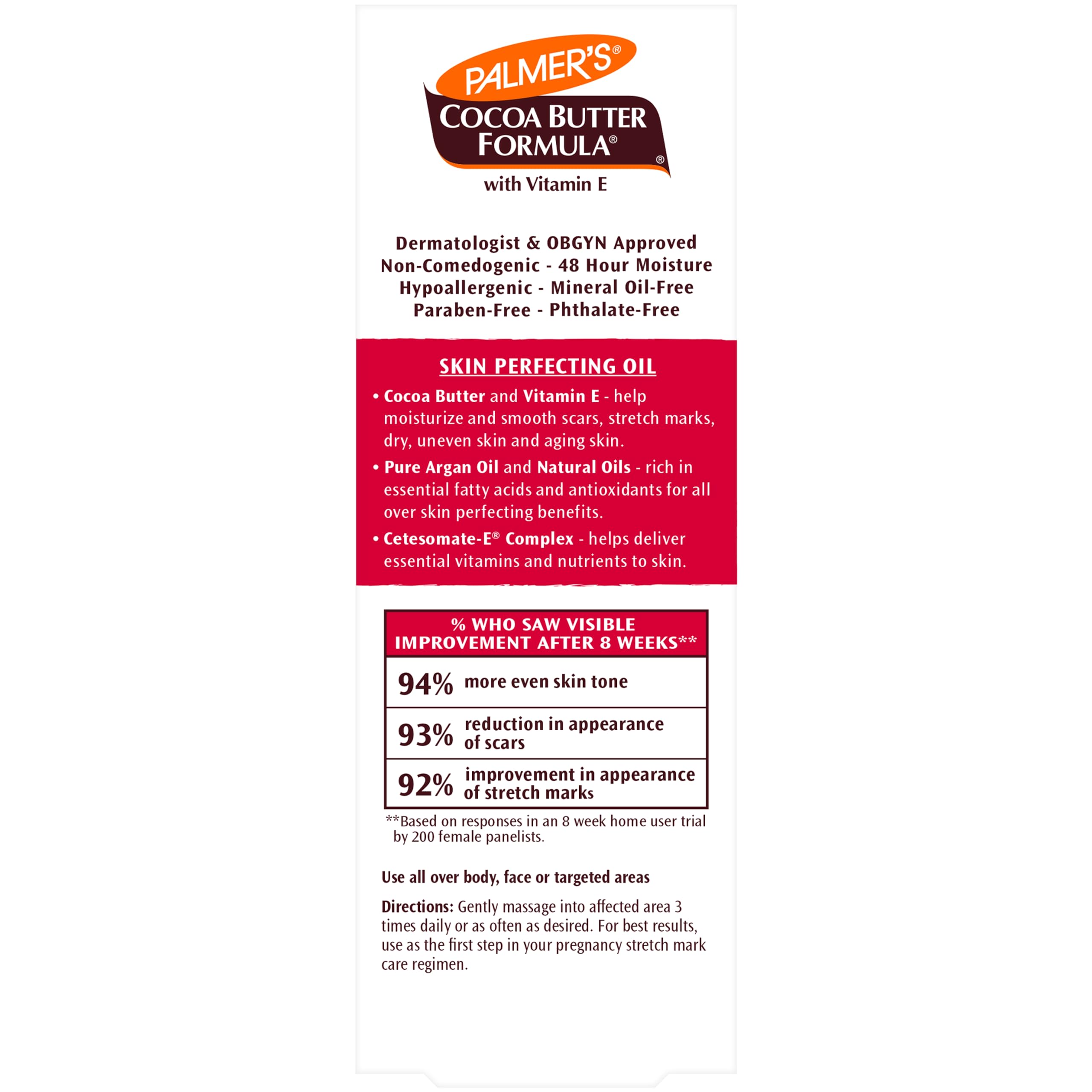 Palmer's Cocoa Butter Formula Skin Therapy Moisturizing Body Oil with Vitamin E, Rosehip Fragrance, 2 Ounces