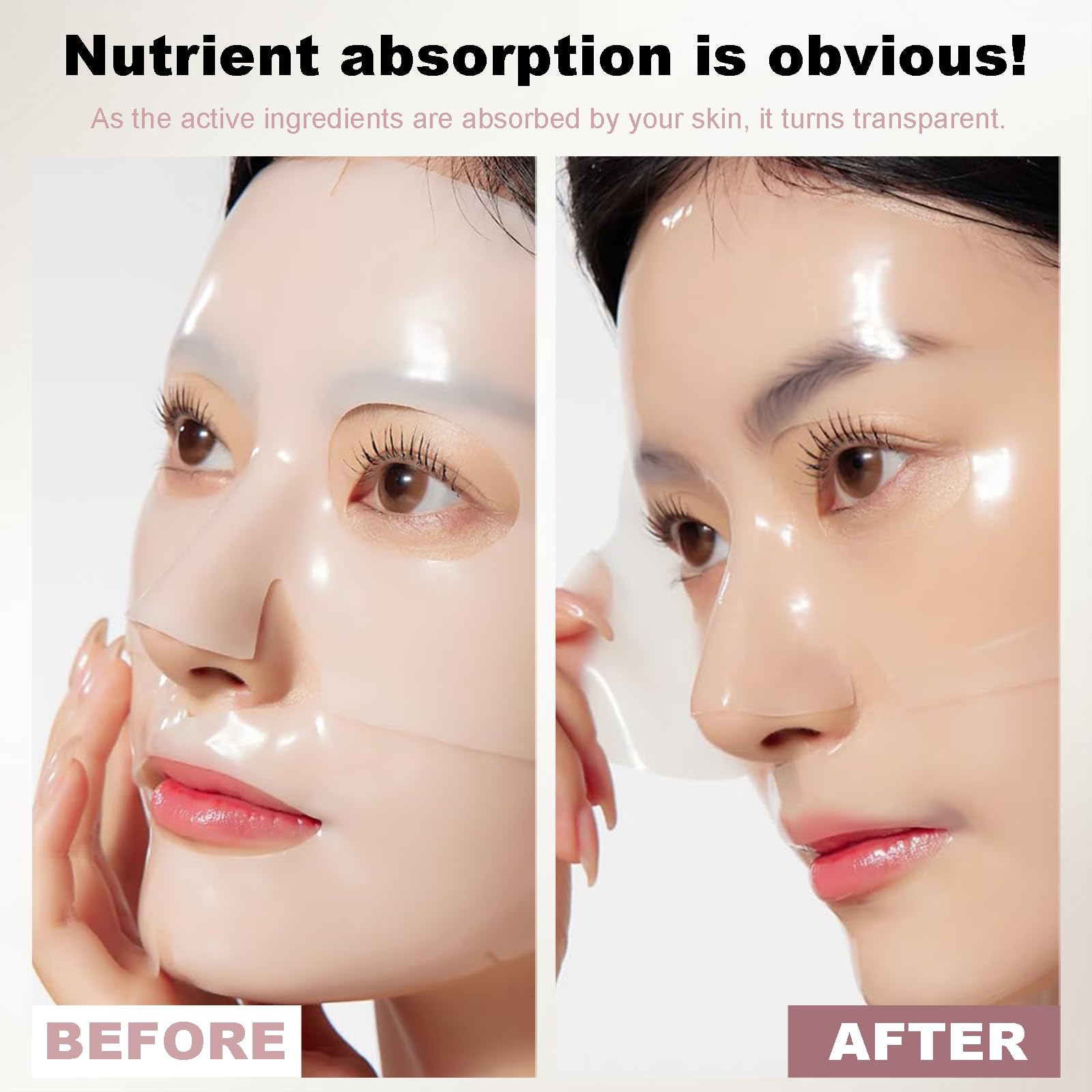 Bio Collagen Face Mask Overnight, Korean Glass Skin Collagen Real Deep Face Masks Skincare, Korean Skincare - Fights Wrinkles, Glow & Rejuvenating Skin, 8 Pack