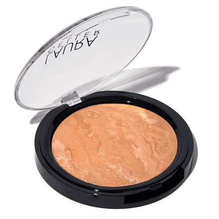 LAURA GELLER Baked Balance-n-Glow Illuminating Powder Foundation (Golden Medium) Buildable Sheer to Light Coverage with Satin Finish