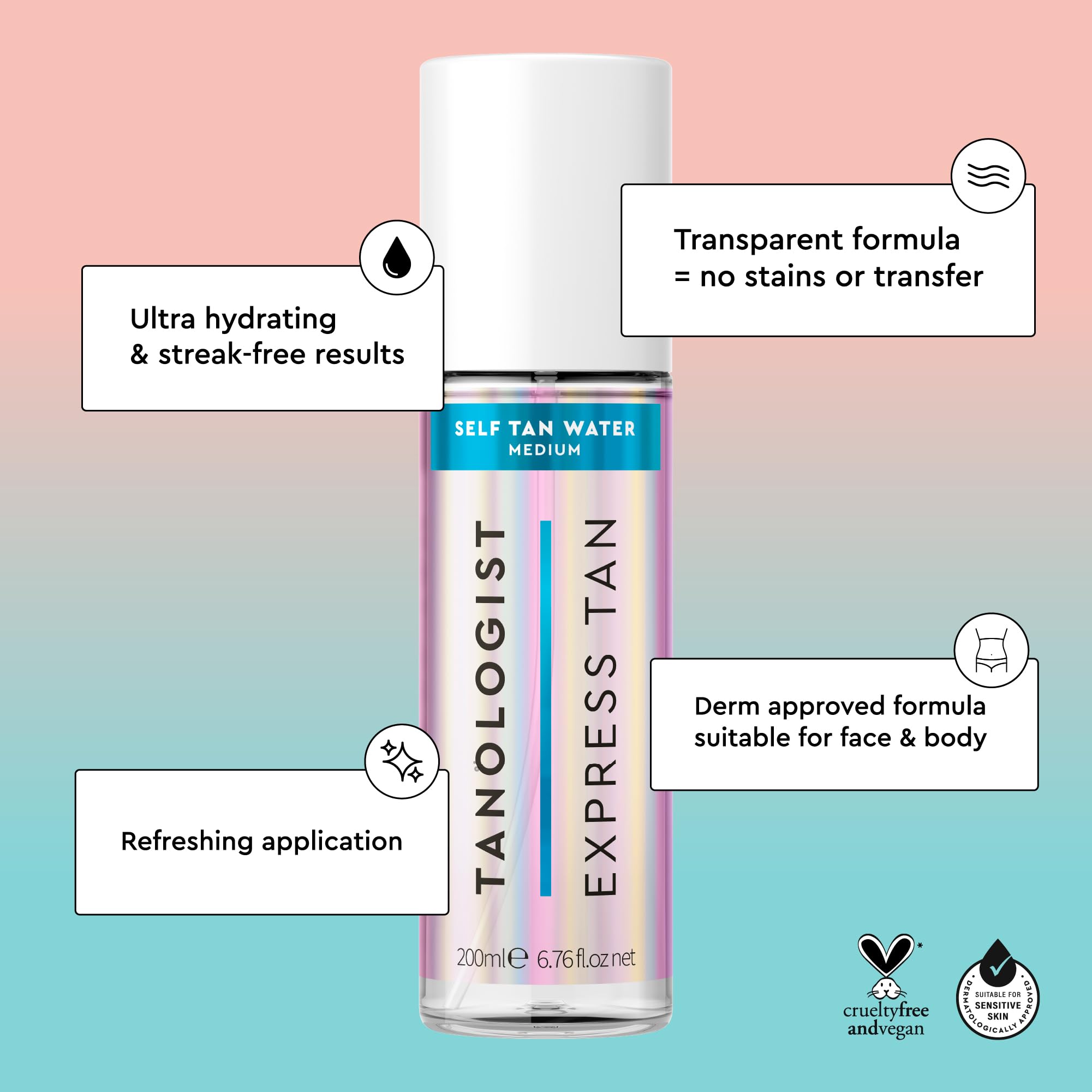 Tanologist Medium Self-Tan Water 200 ml
