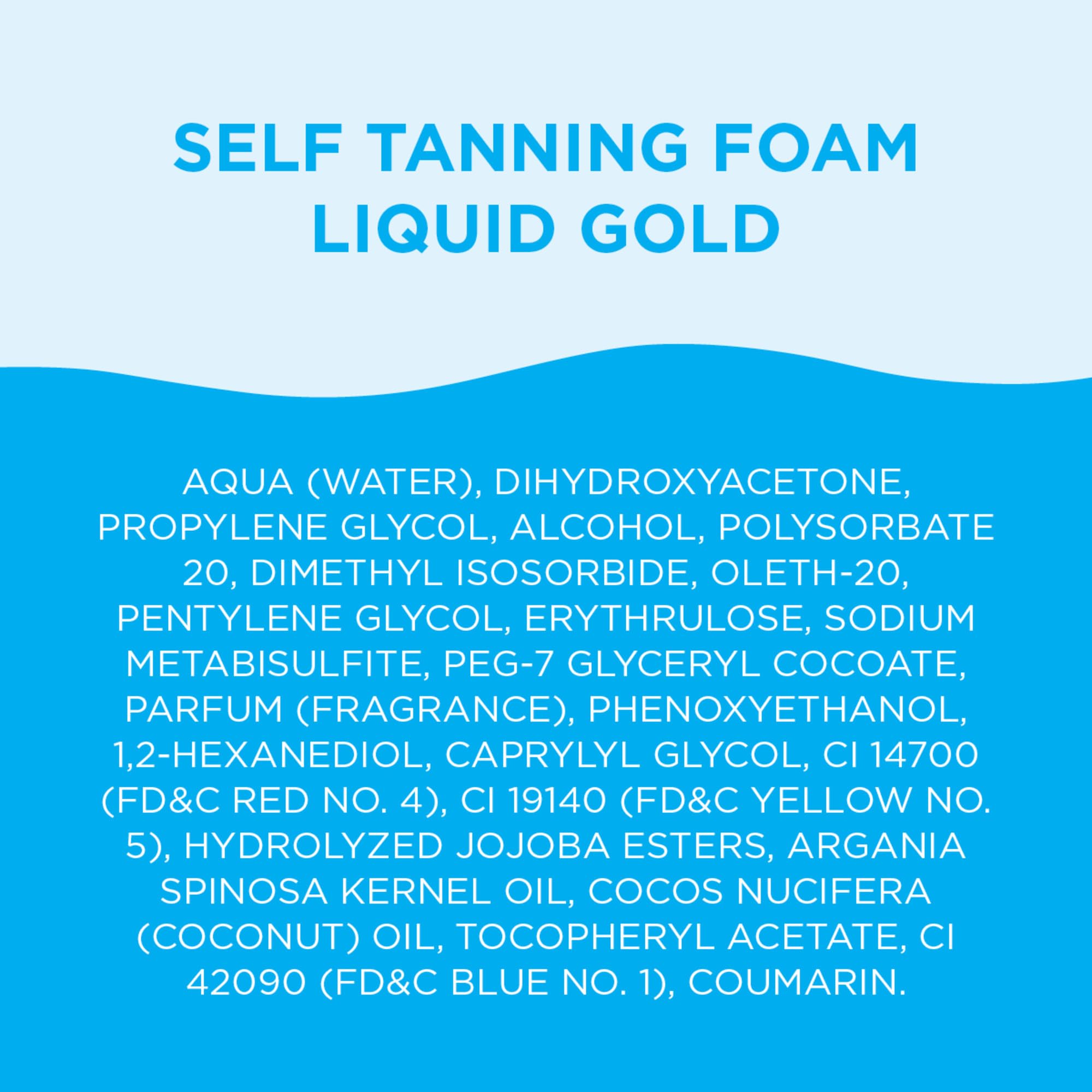 Bondi Sands Liquid Gold Self-Tanning Foam, Enriched with Argan Oil, Vegan + Cruelty Free, Coconut Scent, 200mL