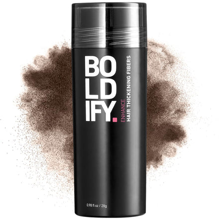 BOLDIFY Hair Fibres (28g) - Fill In Thinning and Fine Hair for an Instantly Fuller, Thicker Look - 14 Shades for Women and Men - Medium Brown