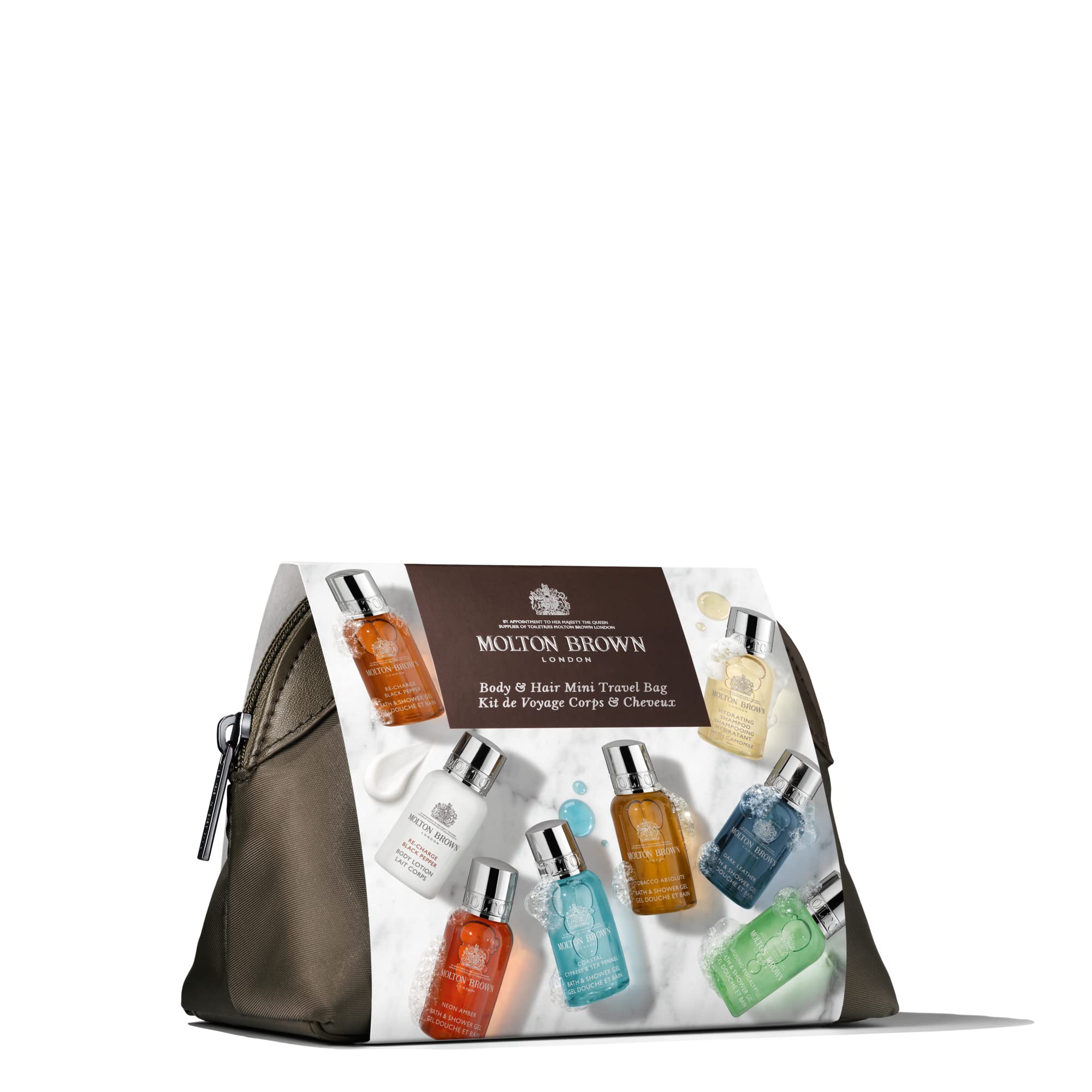 Molton Brown The Classic Explorer Body & Hair Care Set & Mini Travel Bag - Gift Set for Men