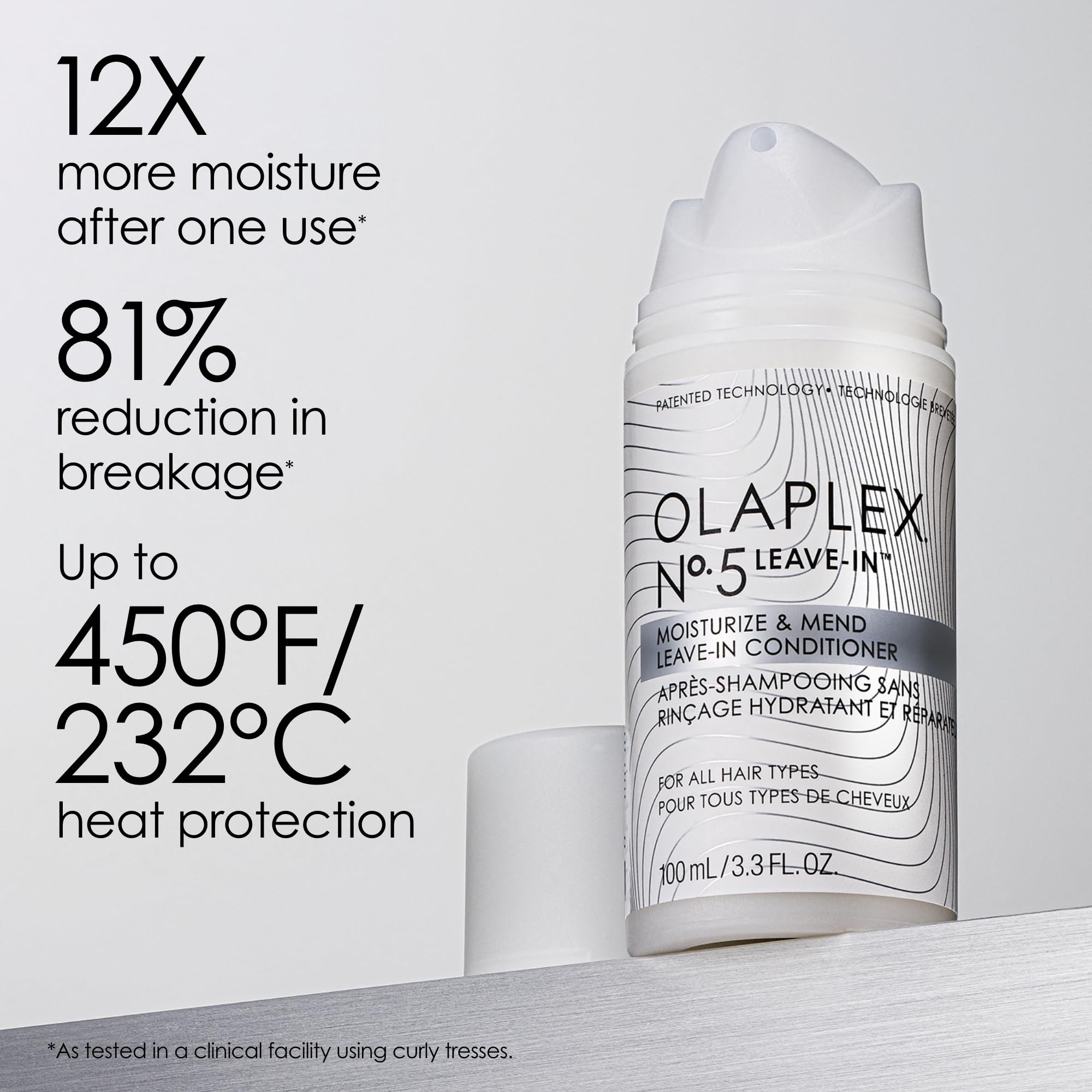 Olaplex Nº.5 Leave-In Conditioner, Moisturizes & Mends Split Ends, Heat Protectant, Reduces Breakage, Continuously Repairs & Protects Damaged Hair (100 mL/3.3 fl. oz)