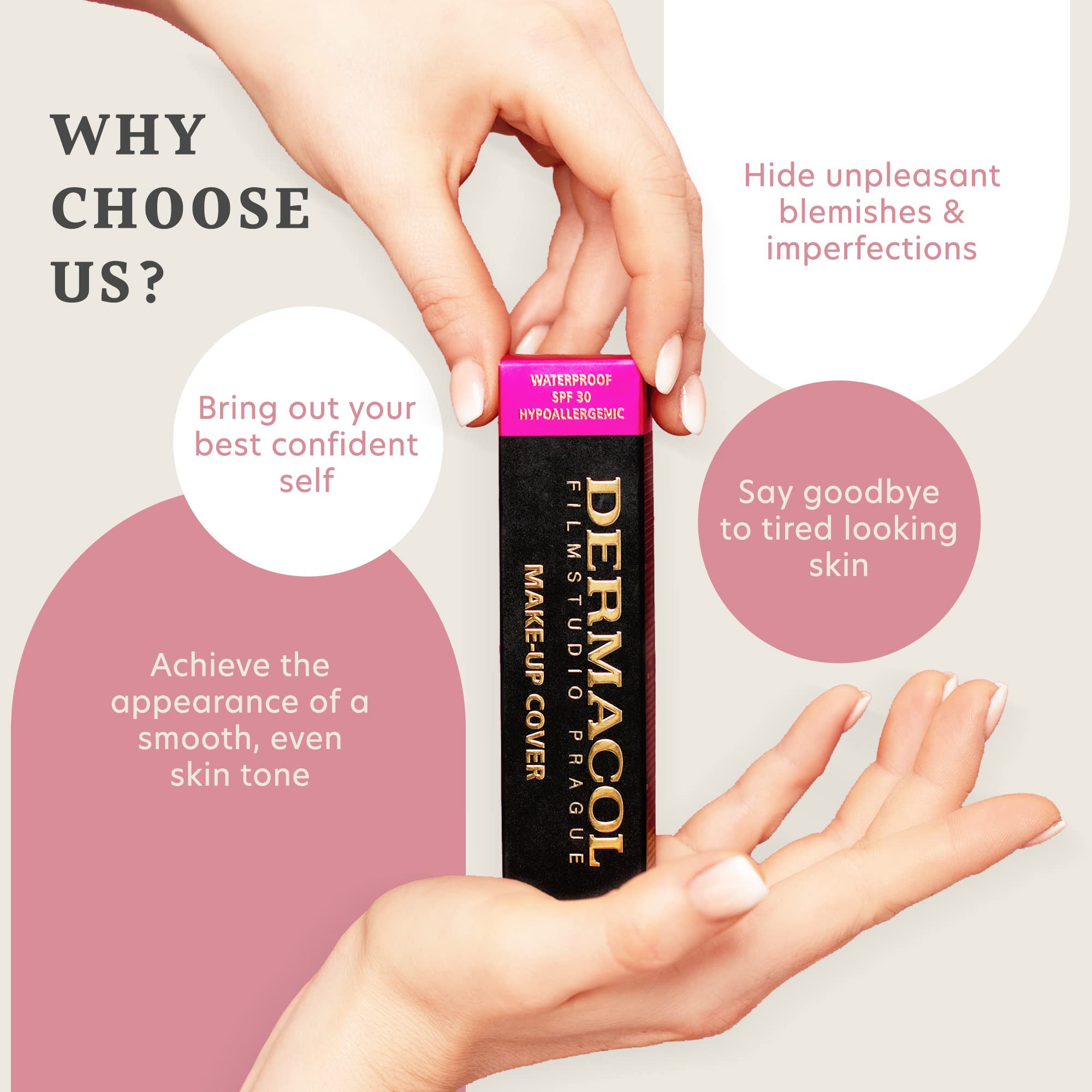 Dermacol - Full Coverage Foundation, Liquid Makeup Matte Foundation with SPF 30, Waterproof Foundation for Oily Skin, Acne, & Under Eye Bags, Long-Lasting Makeup Products, 30g, Shade 221