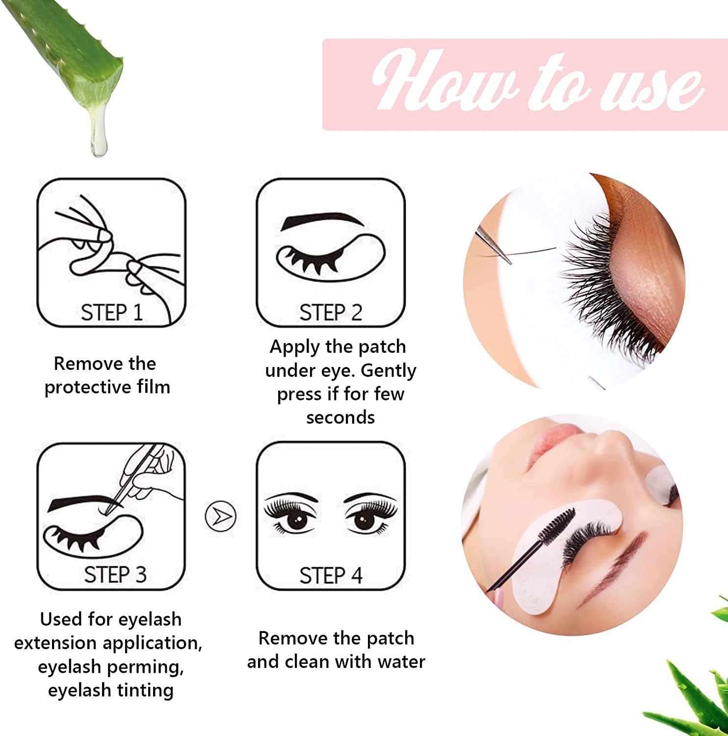 GreenLifeĀ® 200 Pairs Eyelash Lash Extension Under Eye Patches Under Eye Gel Collagen Eye Pads Lint Patches
