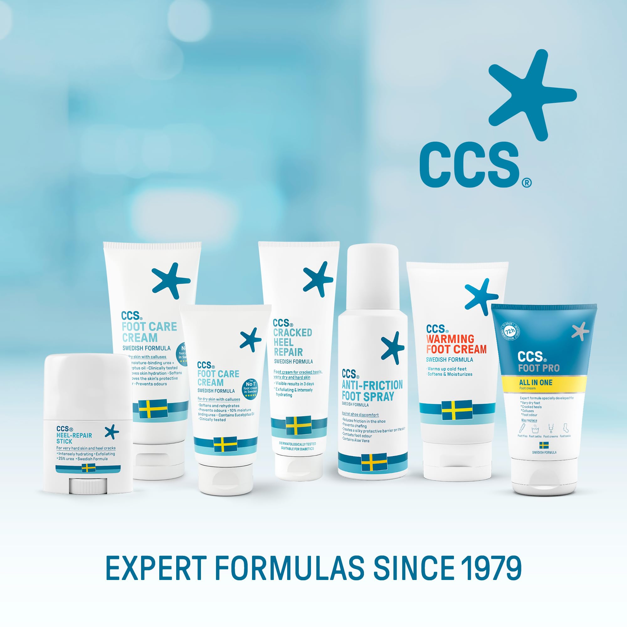 CCS Anti-Friction Foot Spray for increased comfort in the shoe - Prevents skin irritation and chafing caused by friction - 100ml