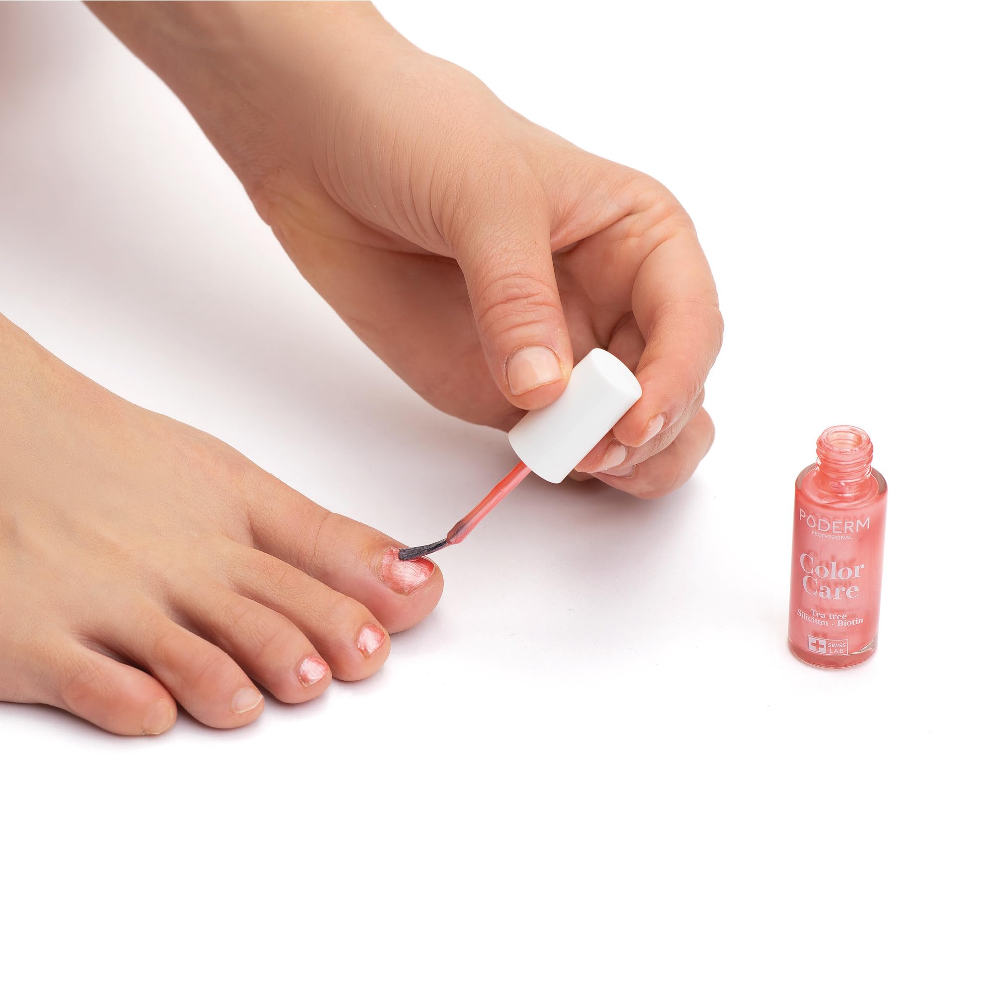 PODERM Swiss-Made Antifungal Nail Polish β Bright Rose Gold | Breathable Treatment - Tea Tree, Silicon & Biotin | Strengthens, Repairs & Conceals Yellow, Brittle & Damaged Nails | Podiatrist-Developed