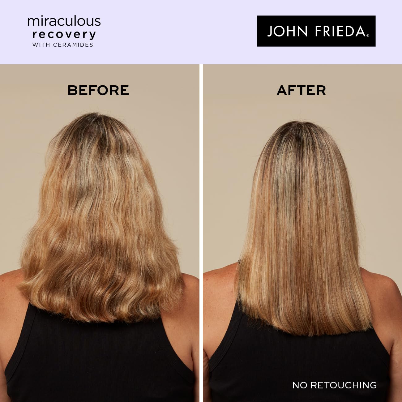 John Frieda Frizz Ease Miraculous Recovery Shampoo And Conditioner Duo Pack 2 X 500ml, Repairing And Smoothing Shampoo And Conditioner Bundle Dry, Damaged Hair