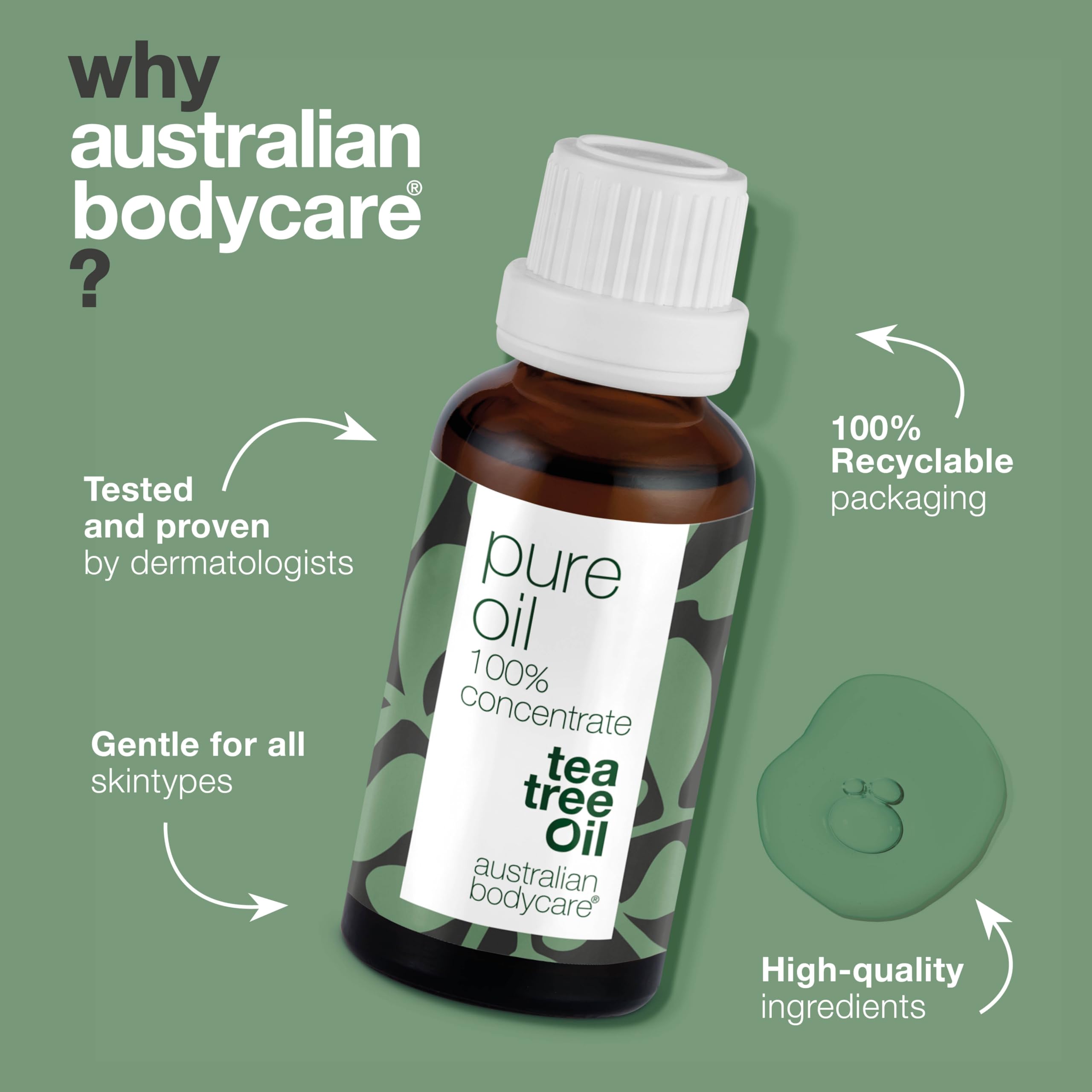 Australian Bodycare 100% Pure Tea Tree Oil, 30 ml | Our Tea Tree Oil is Pure and of Pharmaceutical Grade