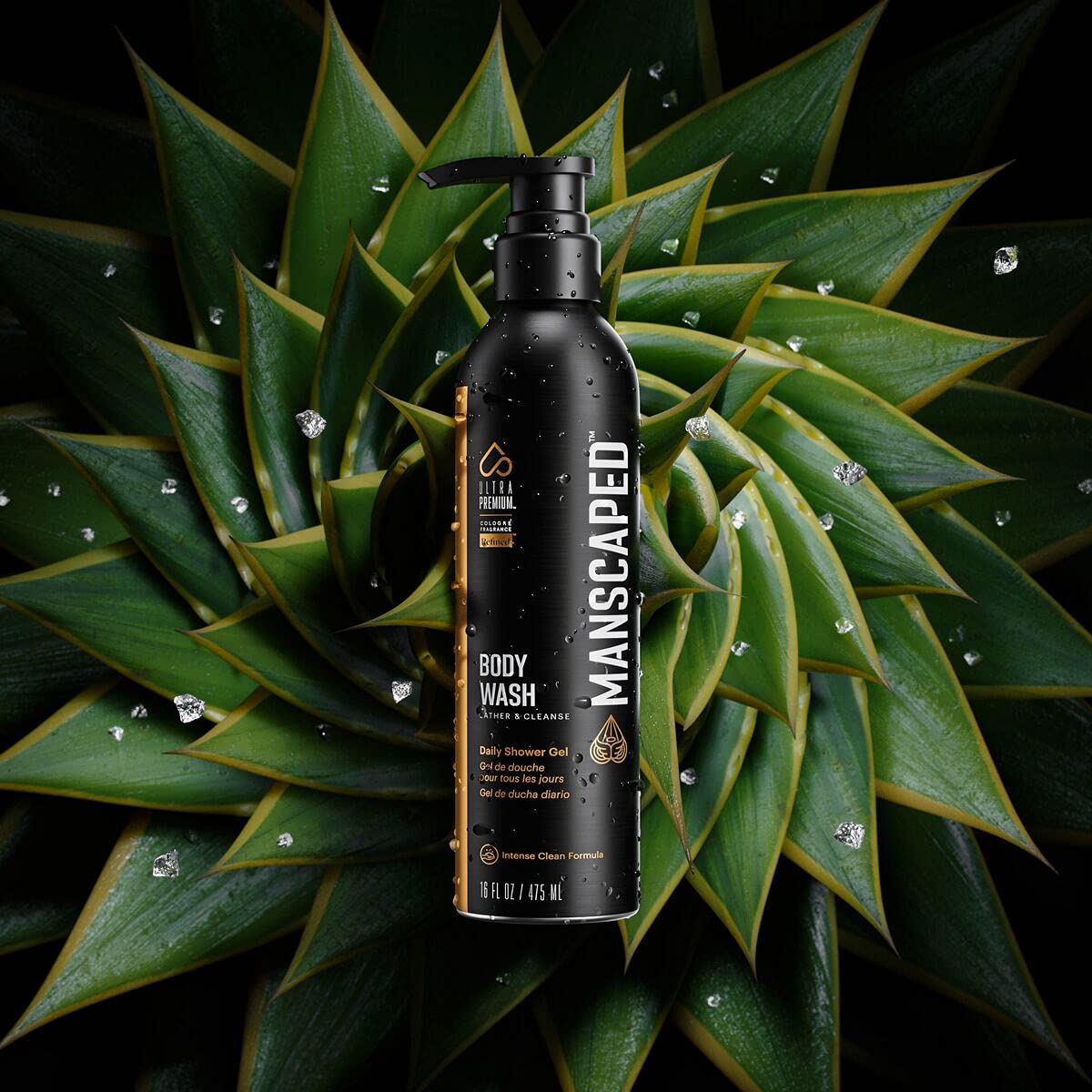 MANSCAPED® Men’s UltraPremium Body Wash, Luxurious Clean Formula Infused with Aloe Vera and Sea Salt, Refreshing and Nourishing Daily Shower Gel for Hydrating Skin, (16 oz)