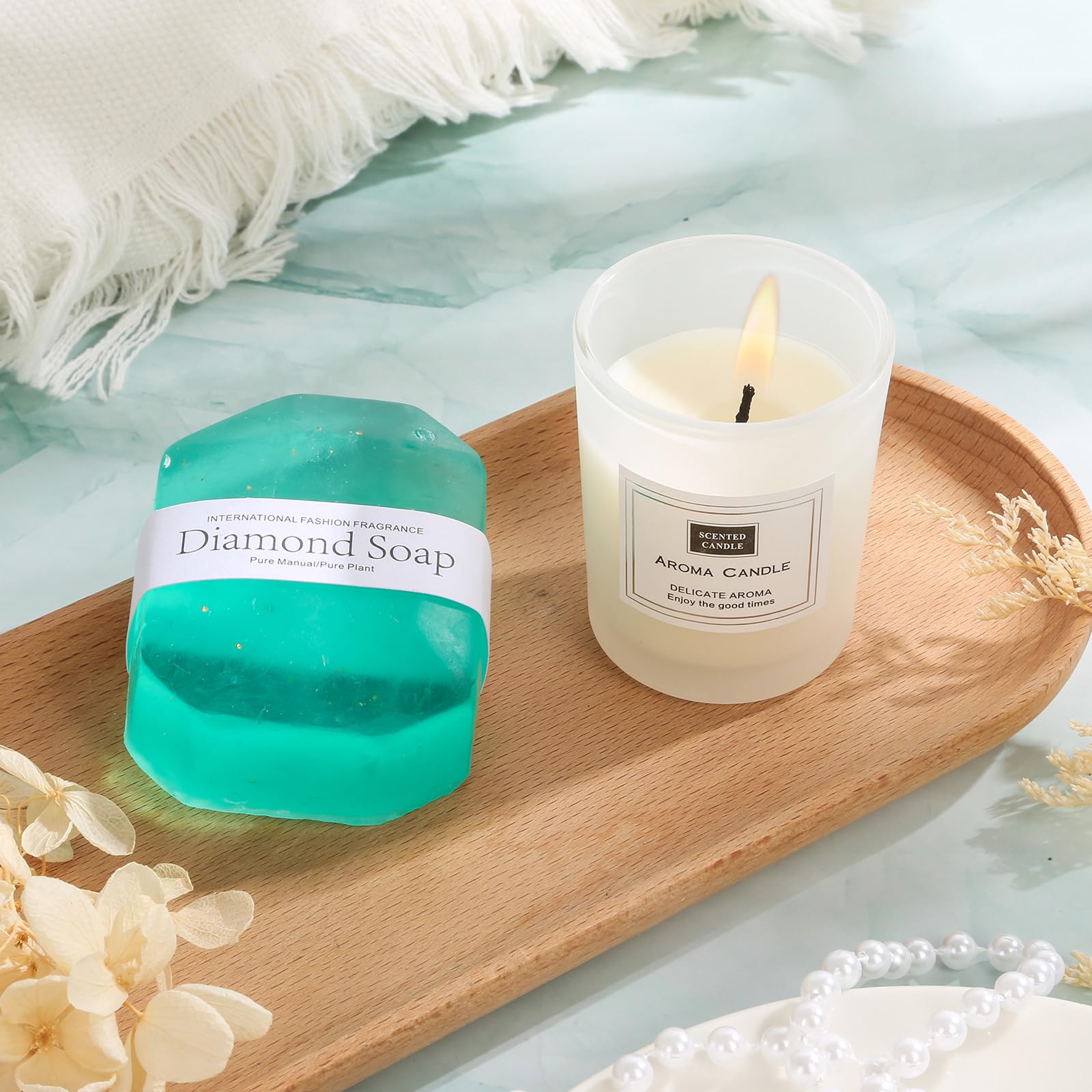 Tecanne Birthday Pamper Gifts for Women, Unique Blue Self Care Package Relaxation Spa Bath Set for Her, Ladies Pamper Hamper Birthday Gifts for Mum, Best Friends, Sister, Wife