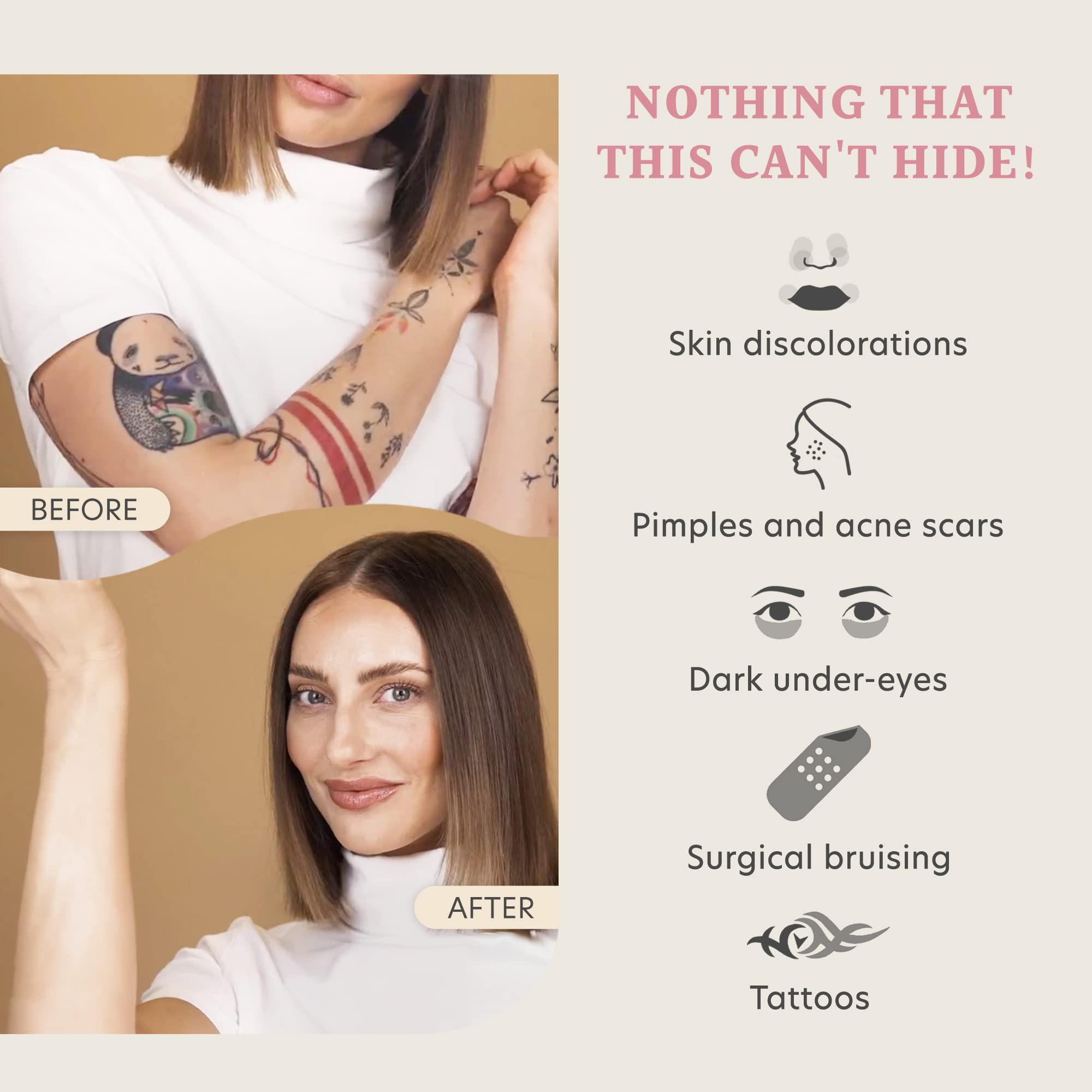 Dermacol Full Coverage Foundation | Long Lasting Waterproof Makeup Cover Cream SPF30 | Hypoallergenic & Light Weight Liquid | Tattoo, Acne, Spots, Under-eye Skin Cover-up | Medium Beige Rosy 213, 30g
