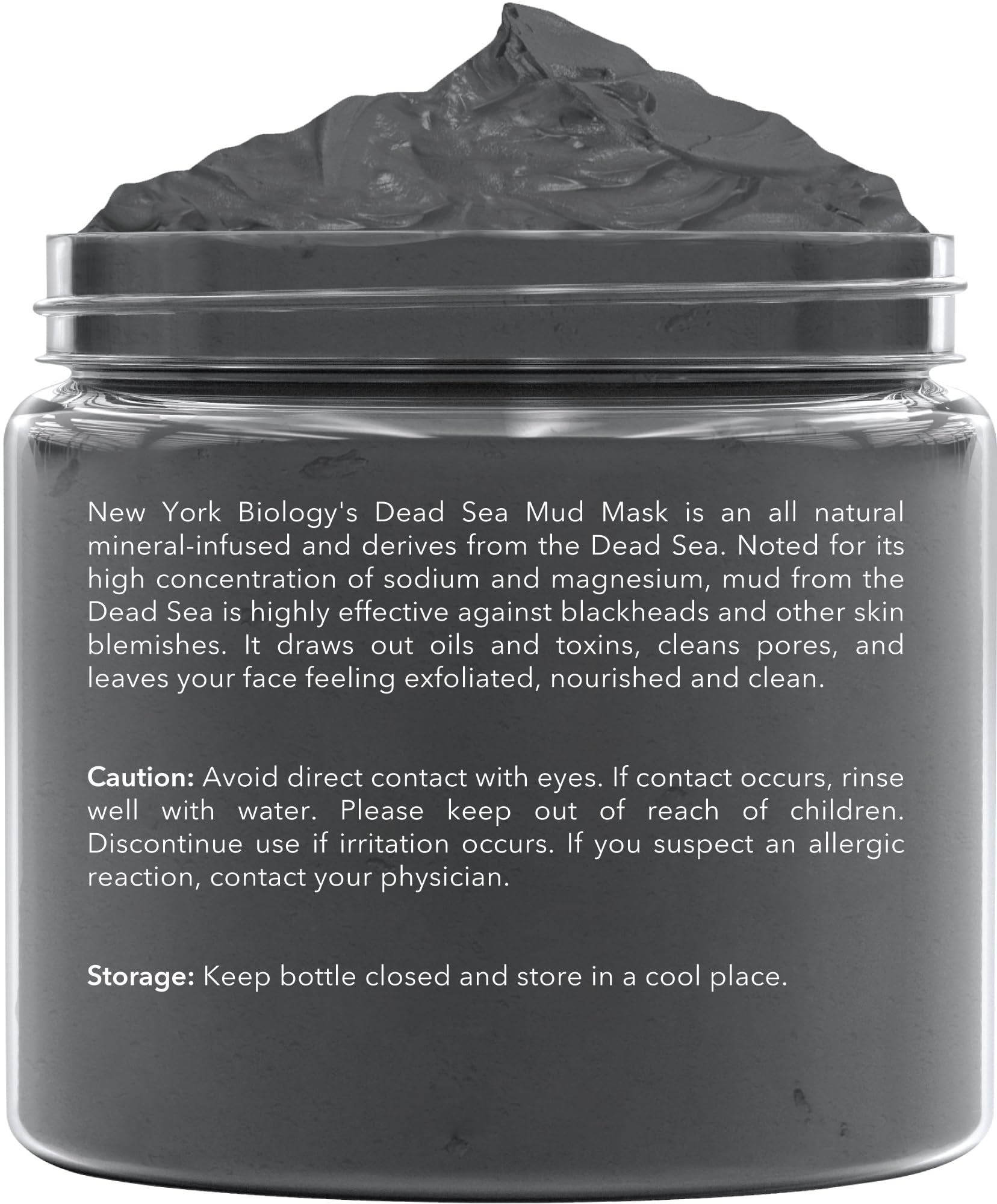 New York Biology Dead Sea Mud Mask for Face and Body Infused with Tea Tree - Spa Quality Pore Reducer for Acne, Blackheads and Oily Skin - Tightens Skin for A Healthier Complexion - 250 g