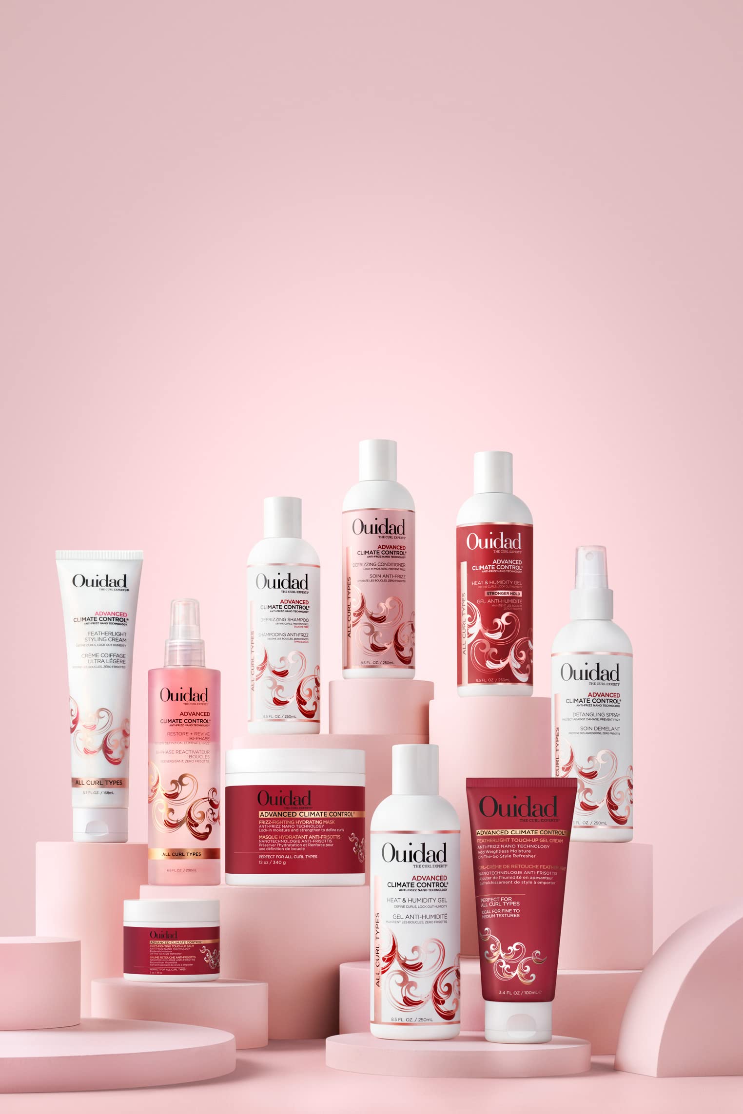 Ouidad Advanced Stronger Hold Curl Gel, Climate Control And Anti-Frizz 250ml